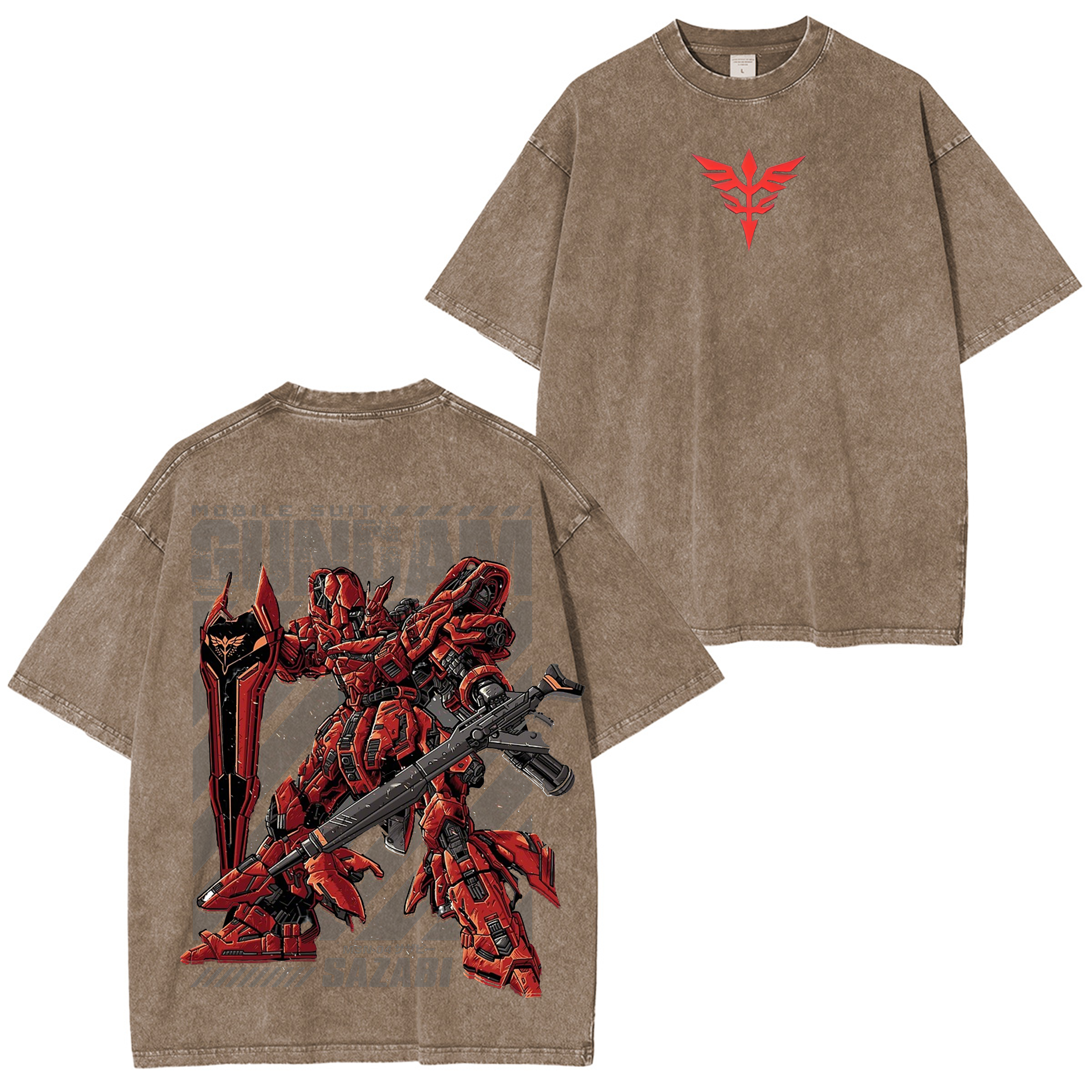 MSN-04 Mobile Suit Vintage Unisex Washed T-Shirt