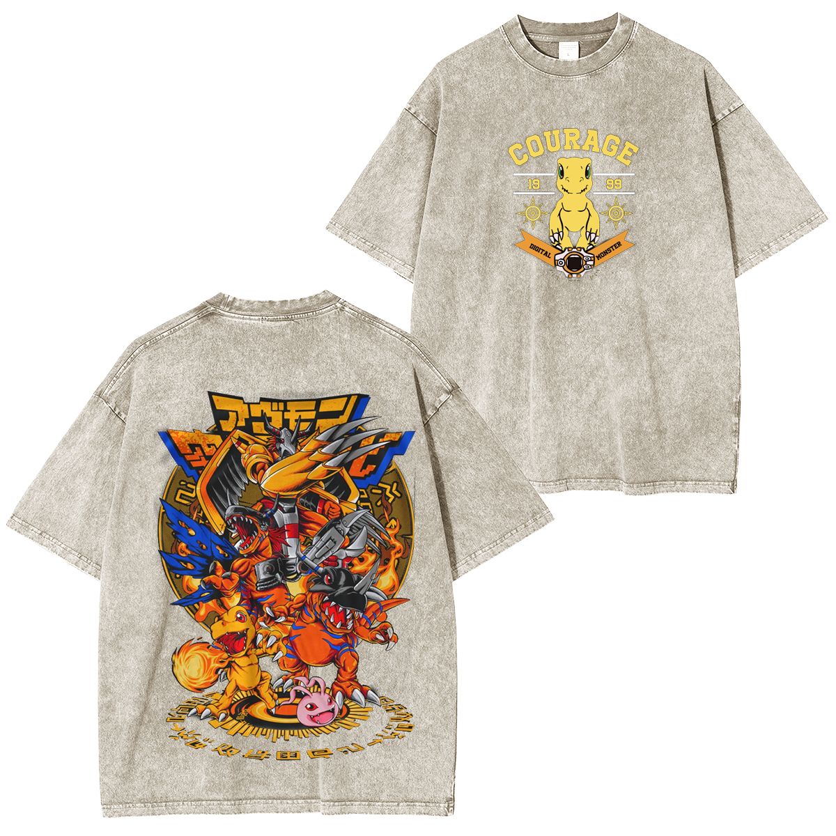 Digimon Metalgarurumon Washed T-shirt/Crewneck/Hoodie