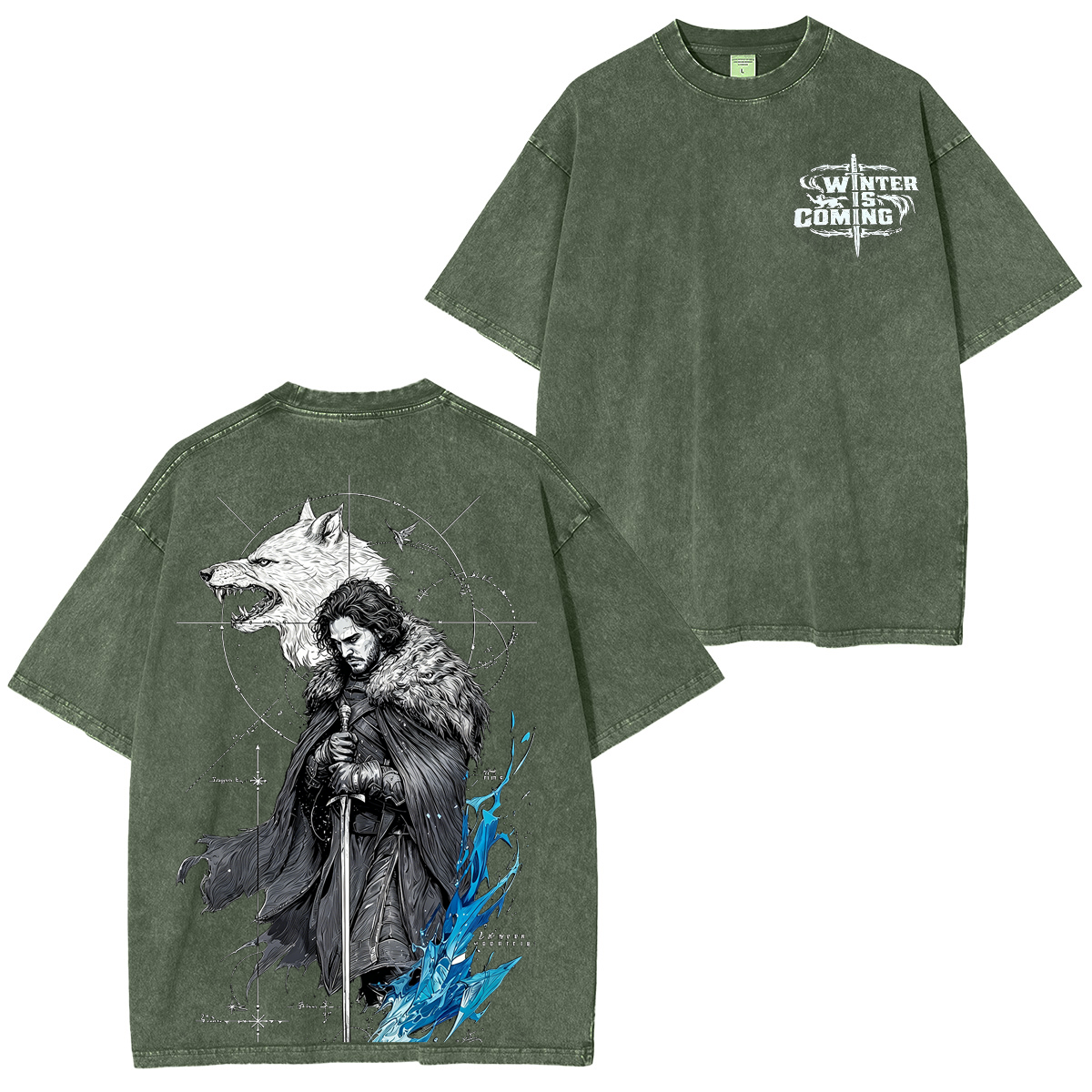 Jon Snow Game of Thrones Washed T-shirt/Crewneck/Hoodie