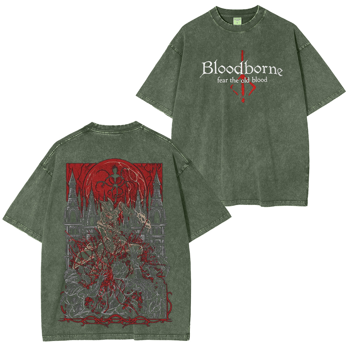Drippy Souls Hunter of Yharnam Washed T-shirt/Crewneck/Hoodie