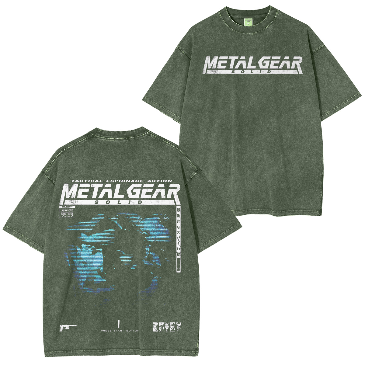 Retro Comfort Colors Start Game Metal Gear Solid Washed T-shirt/Crewneck/Hoodie
