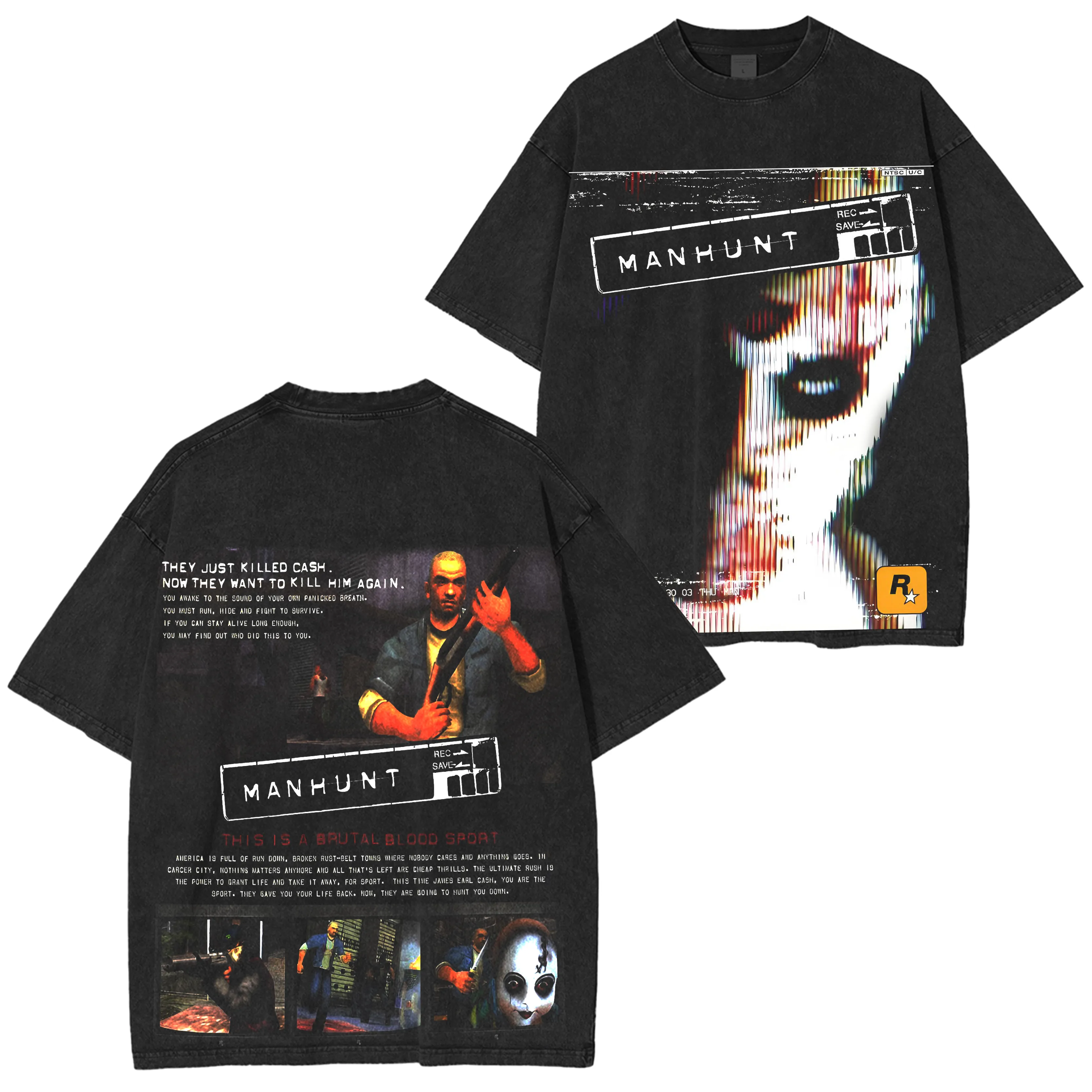 Manhunt Unisex Washed T-Shirt