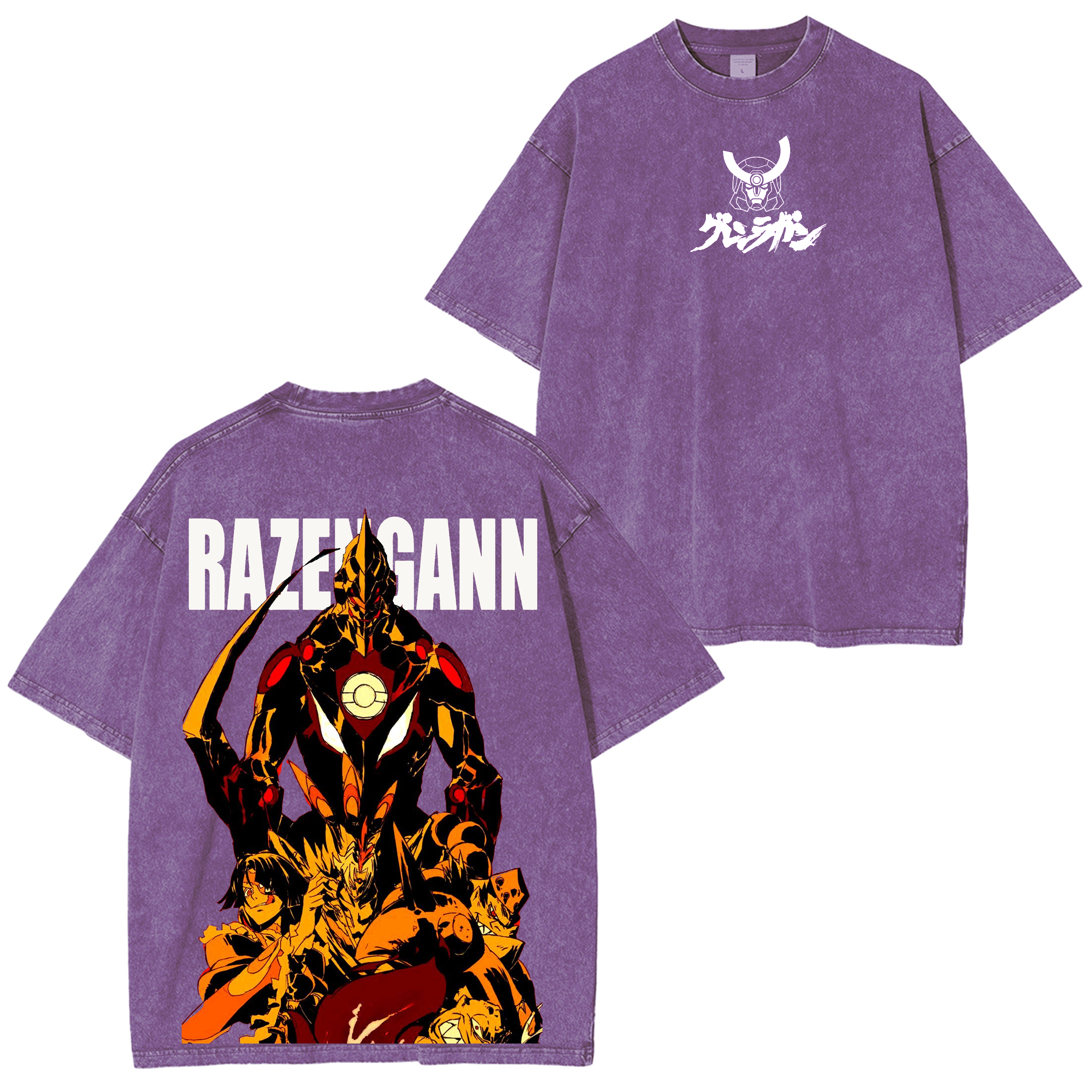 Tengen Toppa Gurren Lagann Vintage Unisex Washed T-Shirt