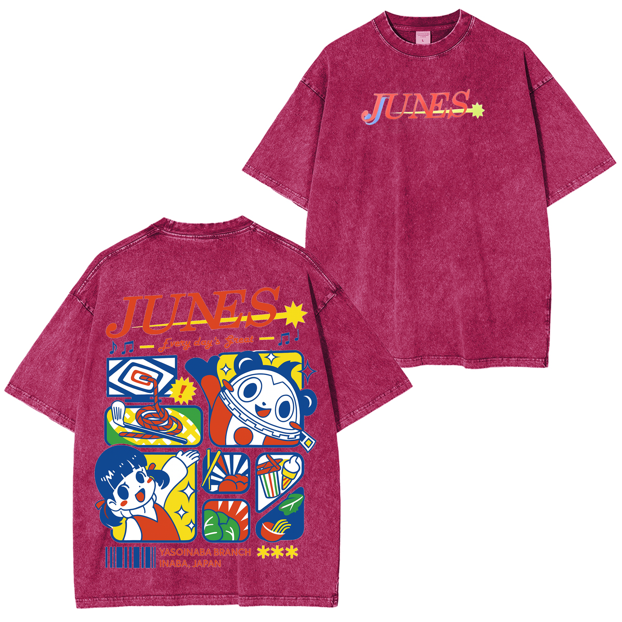 Persona 4 Junes Vintage Unisex Washed T-Shirt