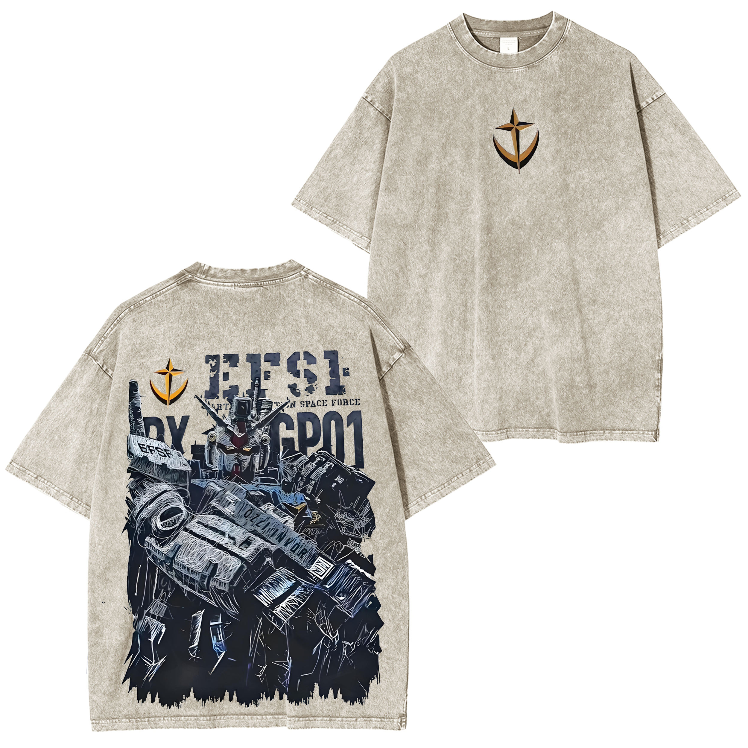 Providance Mobile Suit Gundam Vintage Unisex Washed T-Shirt