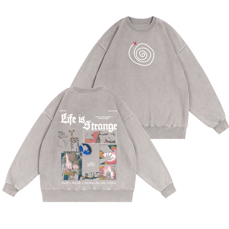 Life Is Strange Unisex Washed Crewneck Sweatshirt