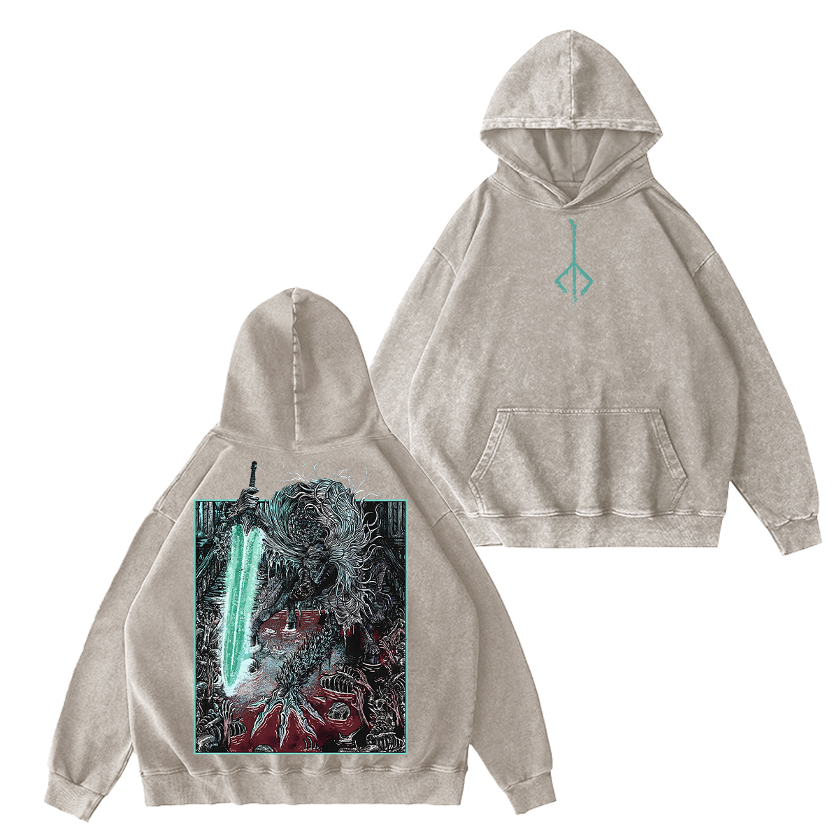 Bloodborne Ludwig The Accursed Holy Blade Grim Unisex Washed Hoodie