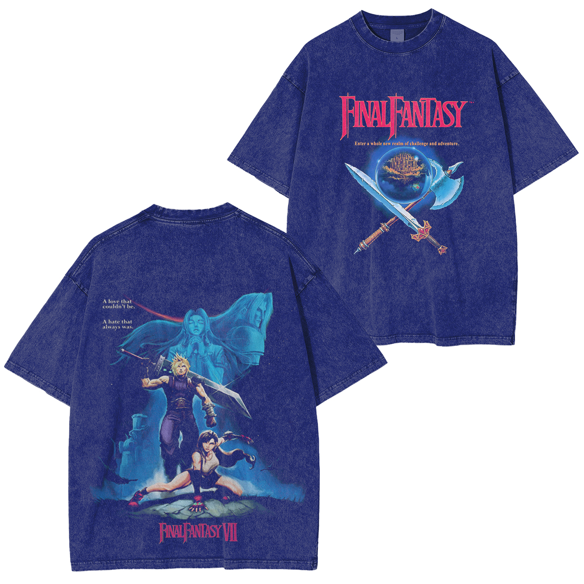 Final Fantasy VII Vintage Washed T-shirt/Crewneck/Hoodie