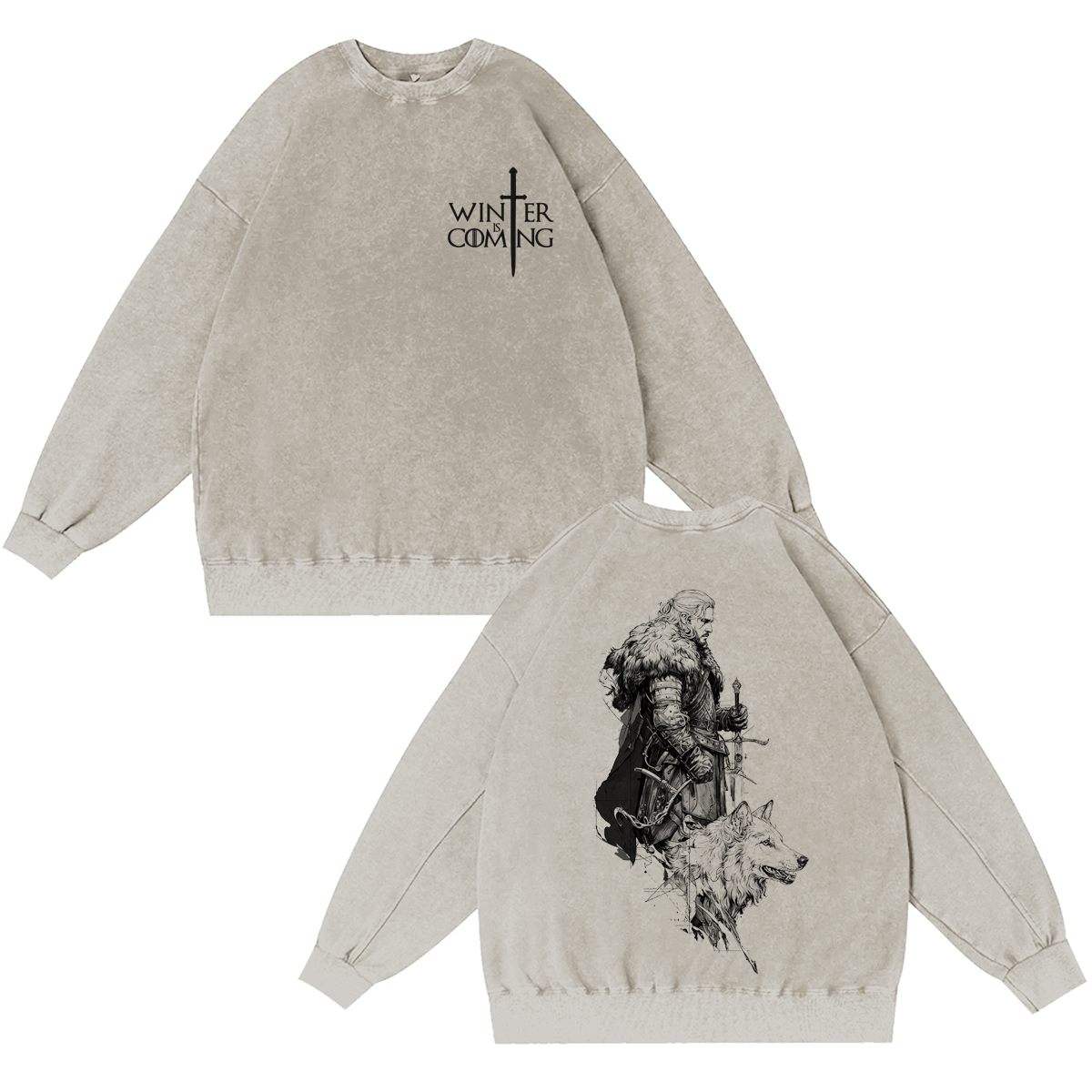 Game of Thrones Winter Is Coming Vintage Washed T-shirt/Crewneck/Hoodie