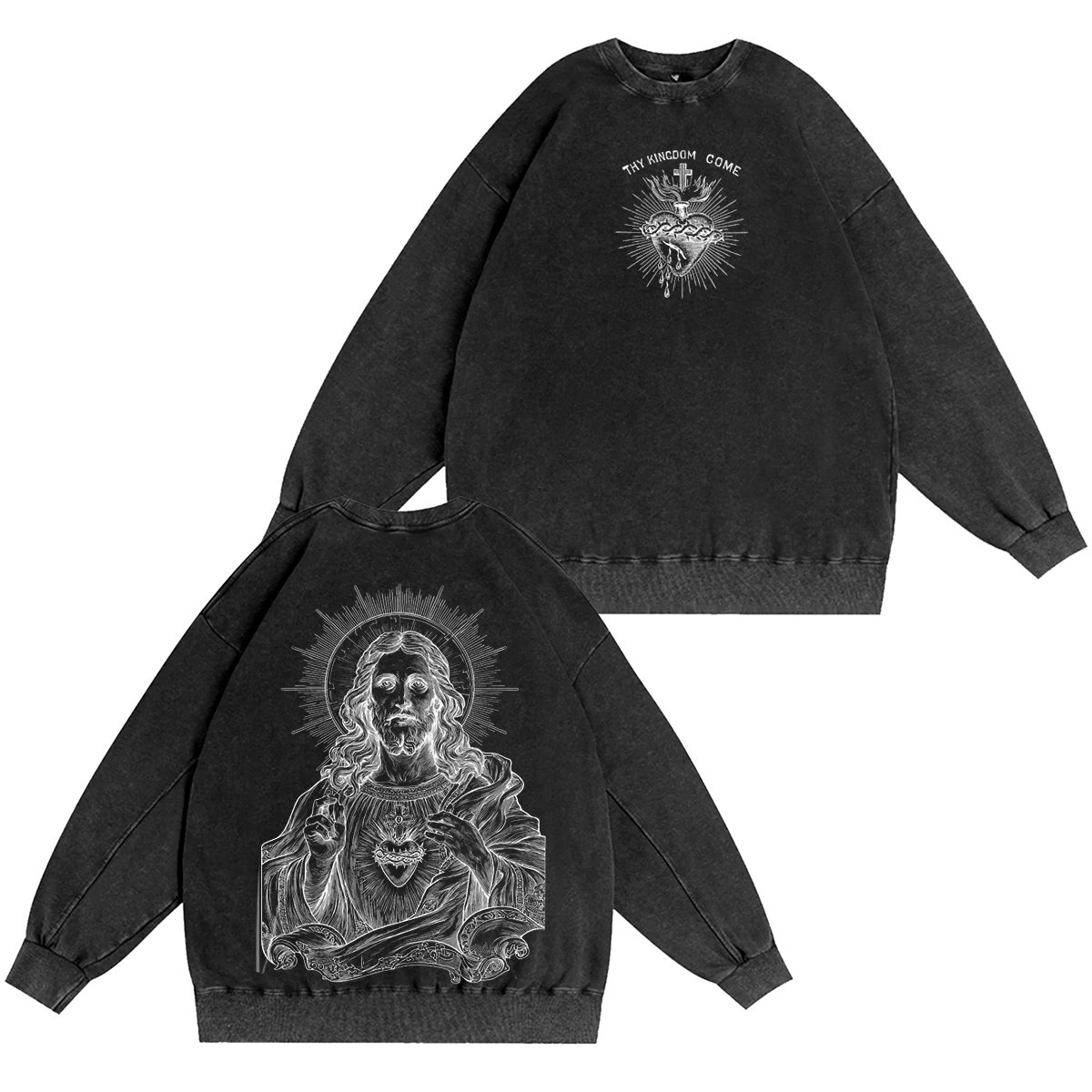 Sacred Heart of Jesus Vintage Washed T-shirt/Crewneck/Hoodie
