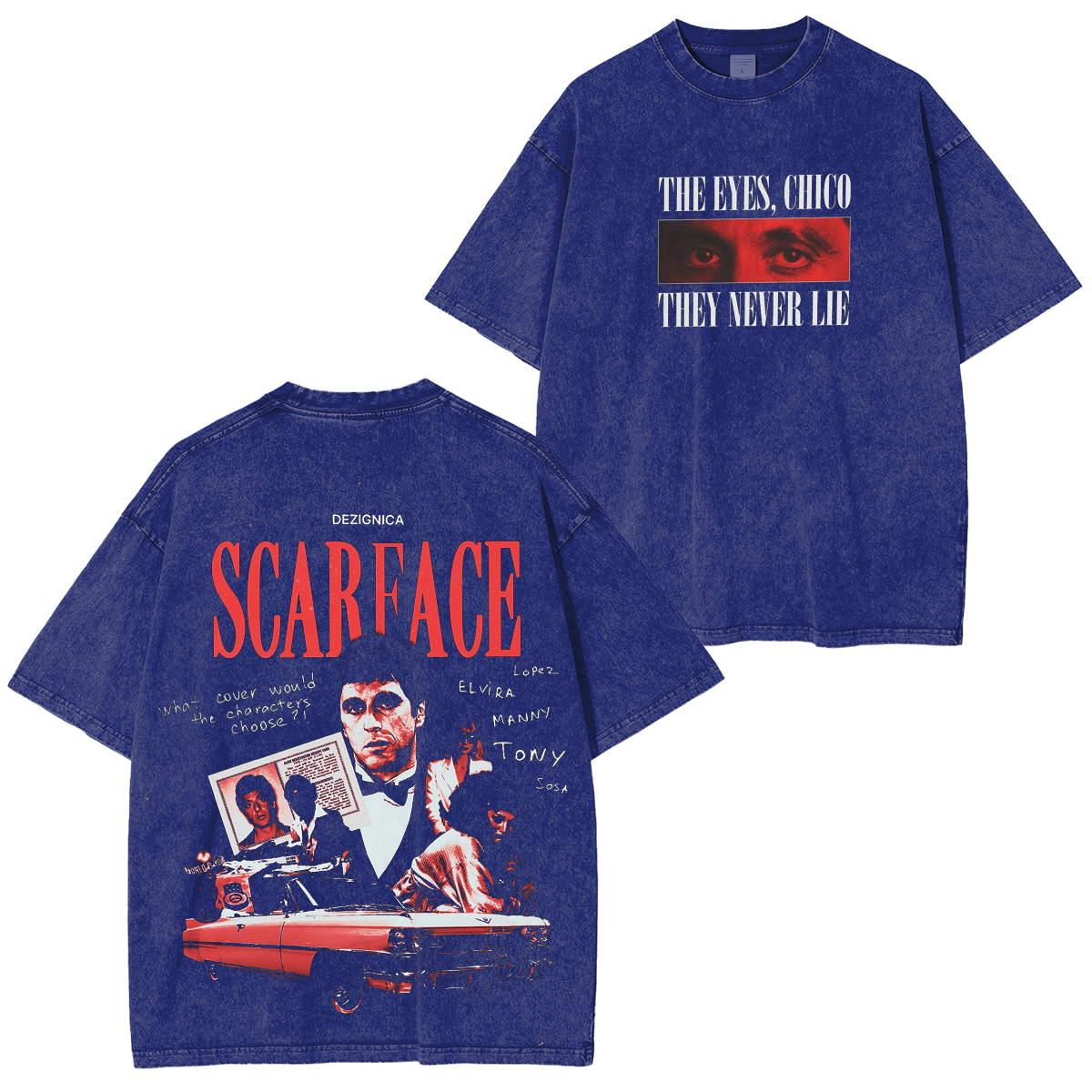 Tony Montana Scarface Vintage Washed T-shirt/Crewneck/Hoodie