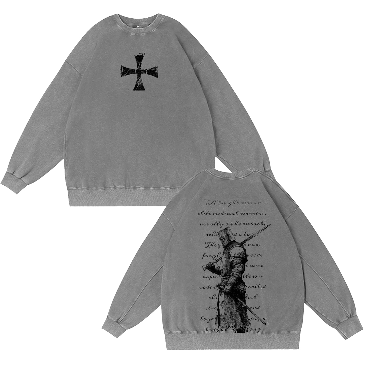 Crusader Knight Vintage Washed T-shirt/Crewneck/Hoodie