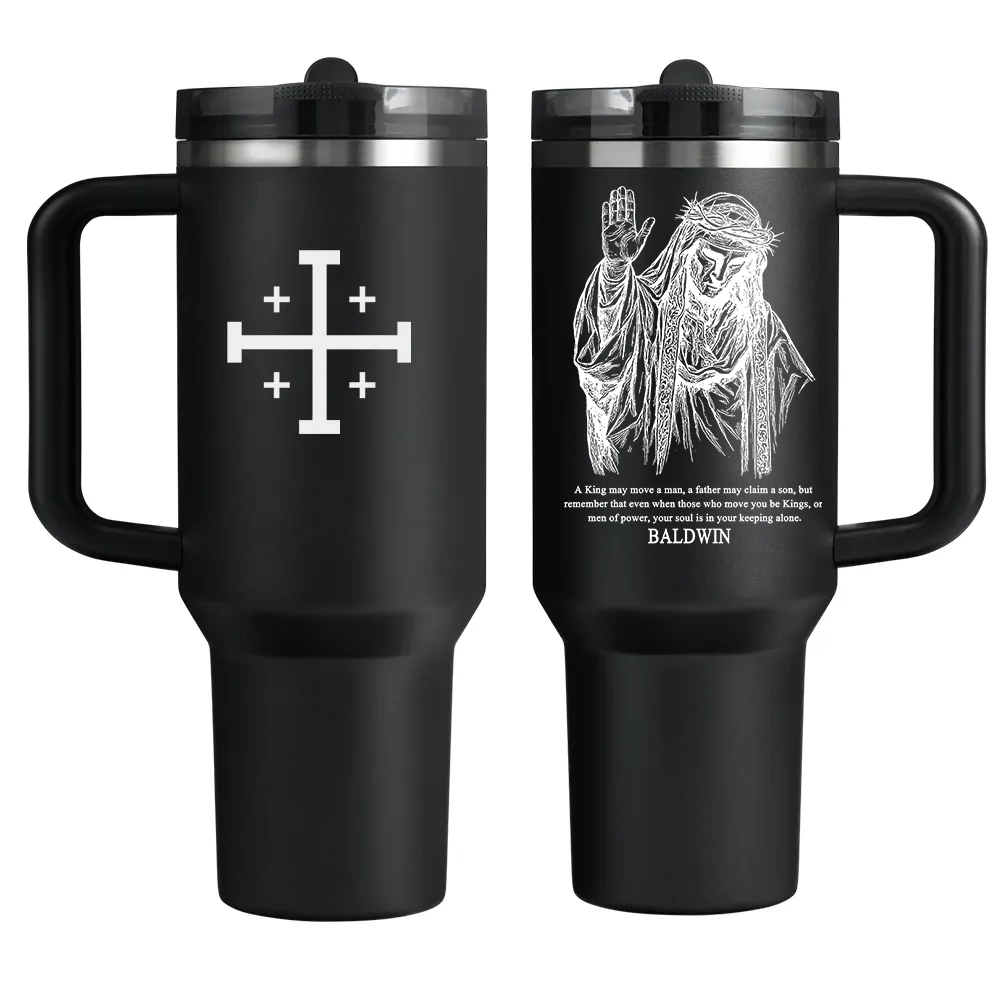 Baldwin IV never gave in to illness King of Jerusalem Graphic Flip Straw Tumbler