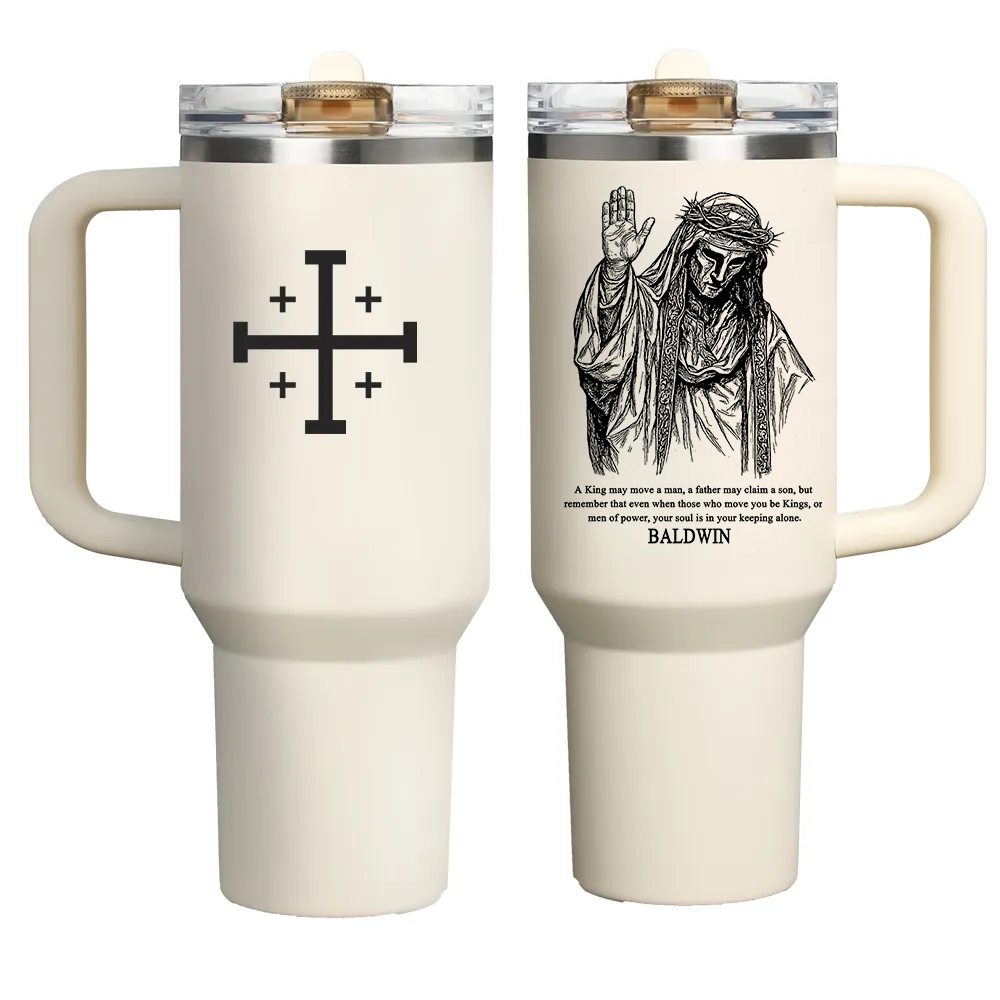 Baldwin IV never gave in to illness King of Jerusalem Graphic Flip Straw Tumbler