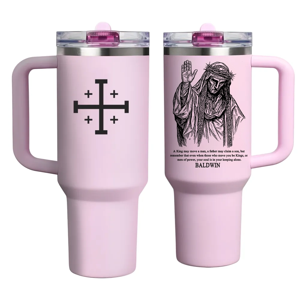 Baldwin IV never gave in to illness King of Jerusalem Graphic Flip Straw Tumbler