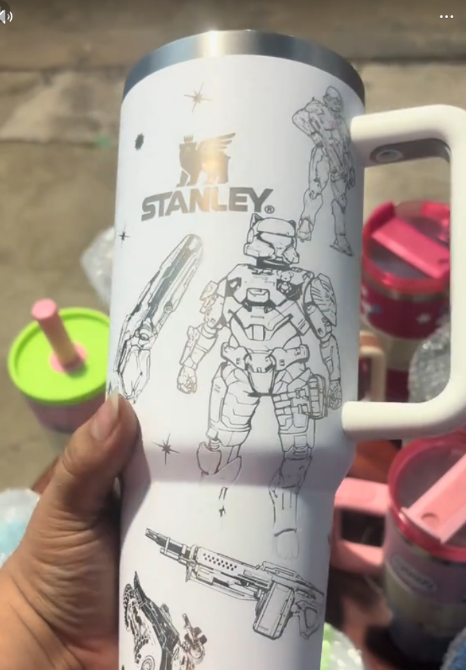 Halo Themed engraved Stanley Tumbler Cup