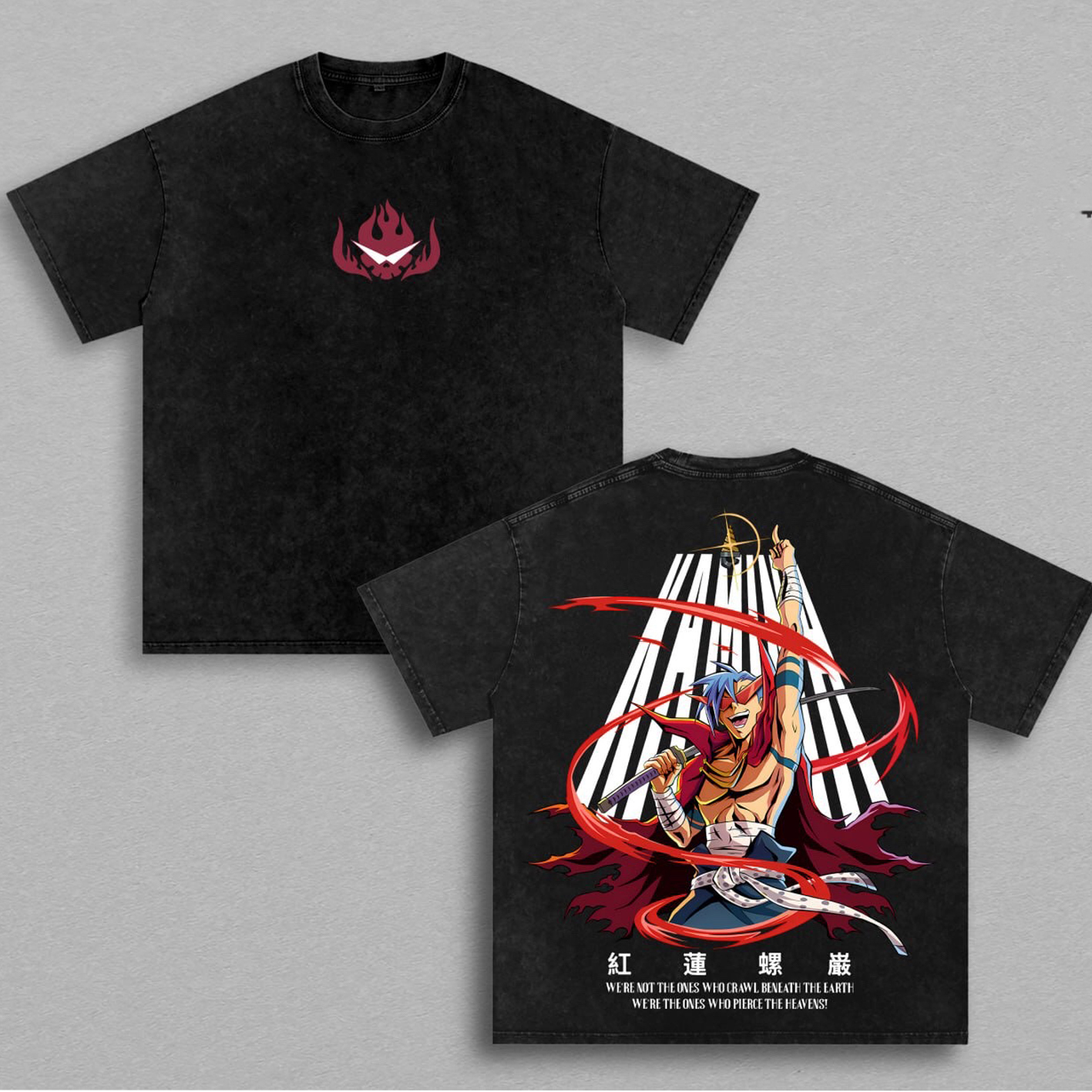 Kamina (Tengen Toppa Gurren-Lagann) Unisex Washed Unisex Washed T-shirt/Crewneck/Hoodie