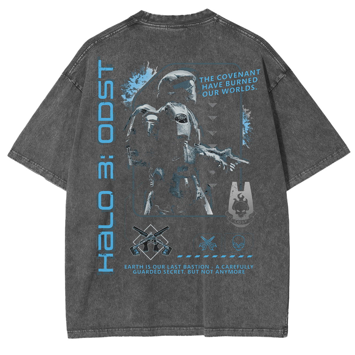 The Rockie Halo 3: ODST game 2 Sides Unisex Wahsed T-Shirt