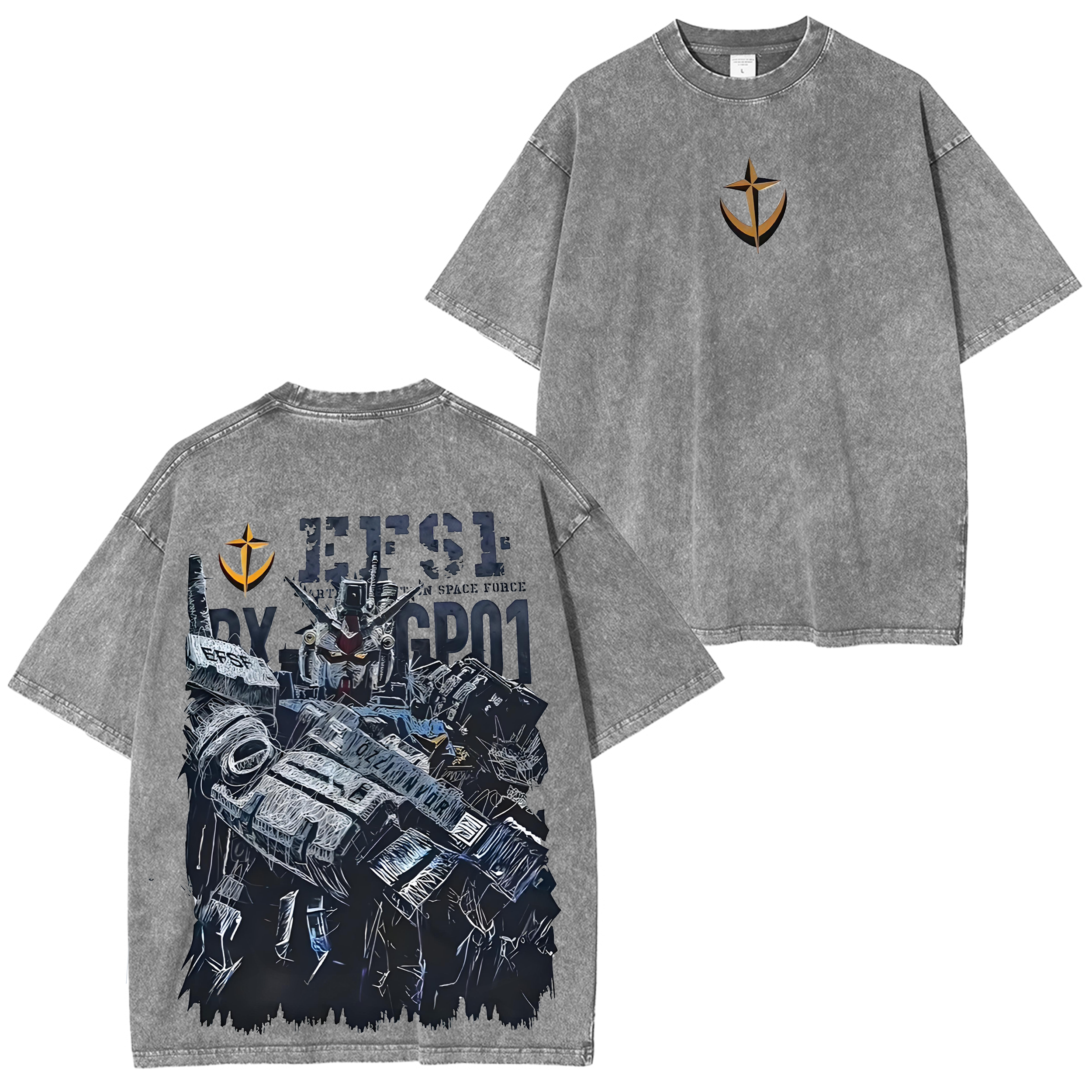 Providance Mobile Suit Gundam Vintage Unisex Washed T-Shirt