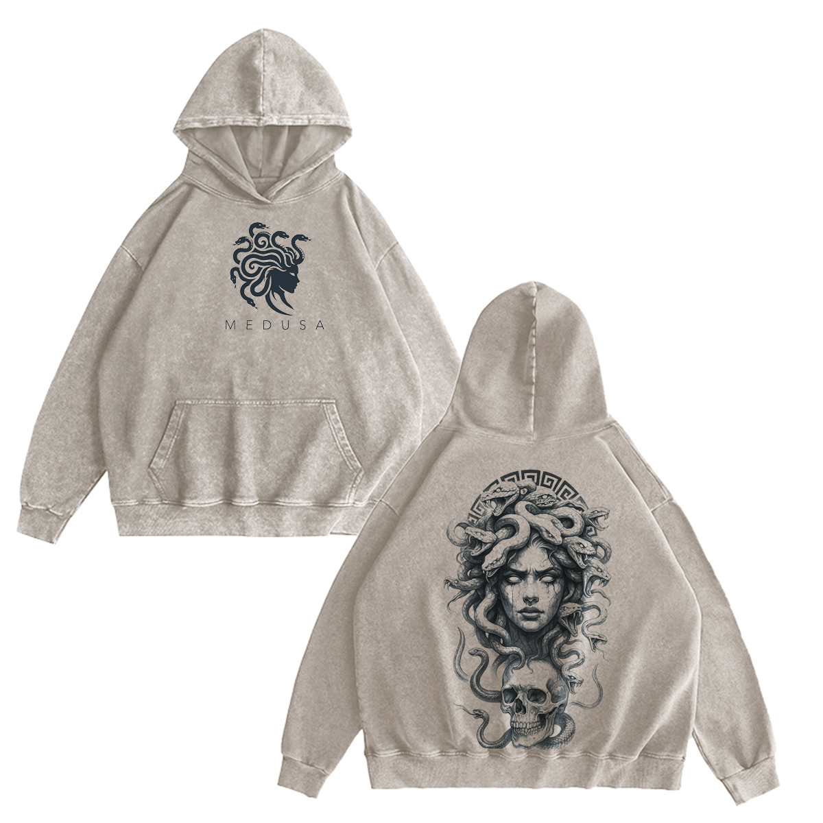 Medusa Snake Washed T-shirt/Crewneck/Hoodie