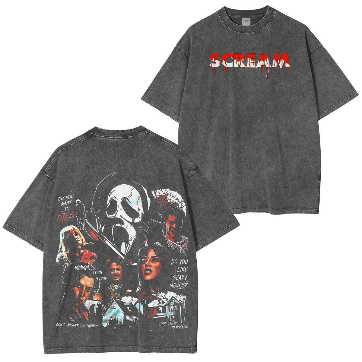 Scream  Unisex Washed T-shirt/Crewneck/Hoodie
