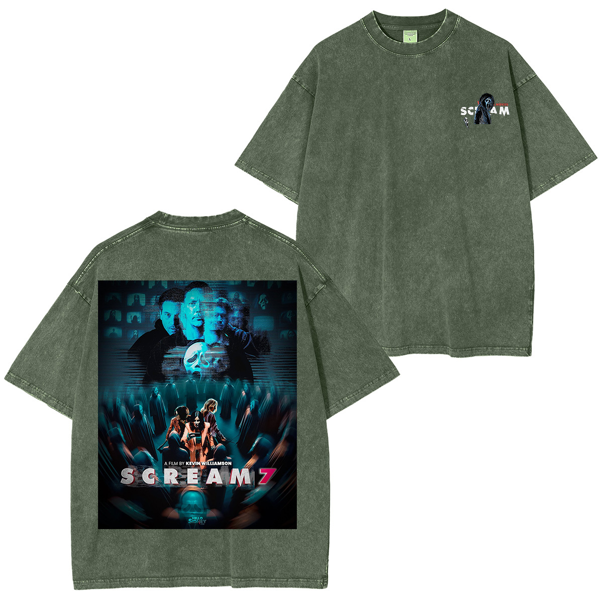 Scream7 Unisex Washed T-shirt/Crewneck/Hoodie