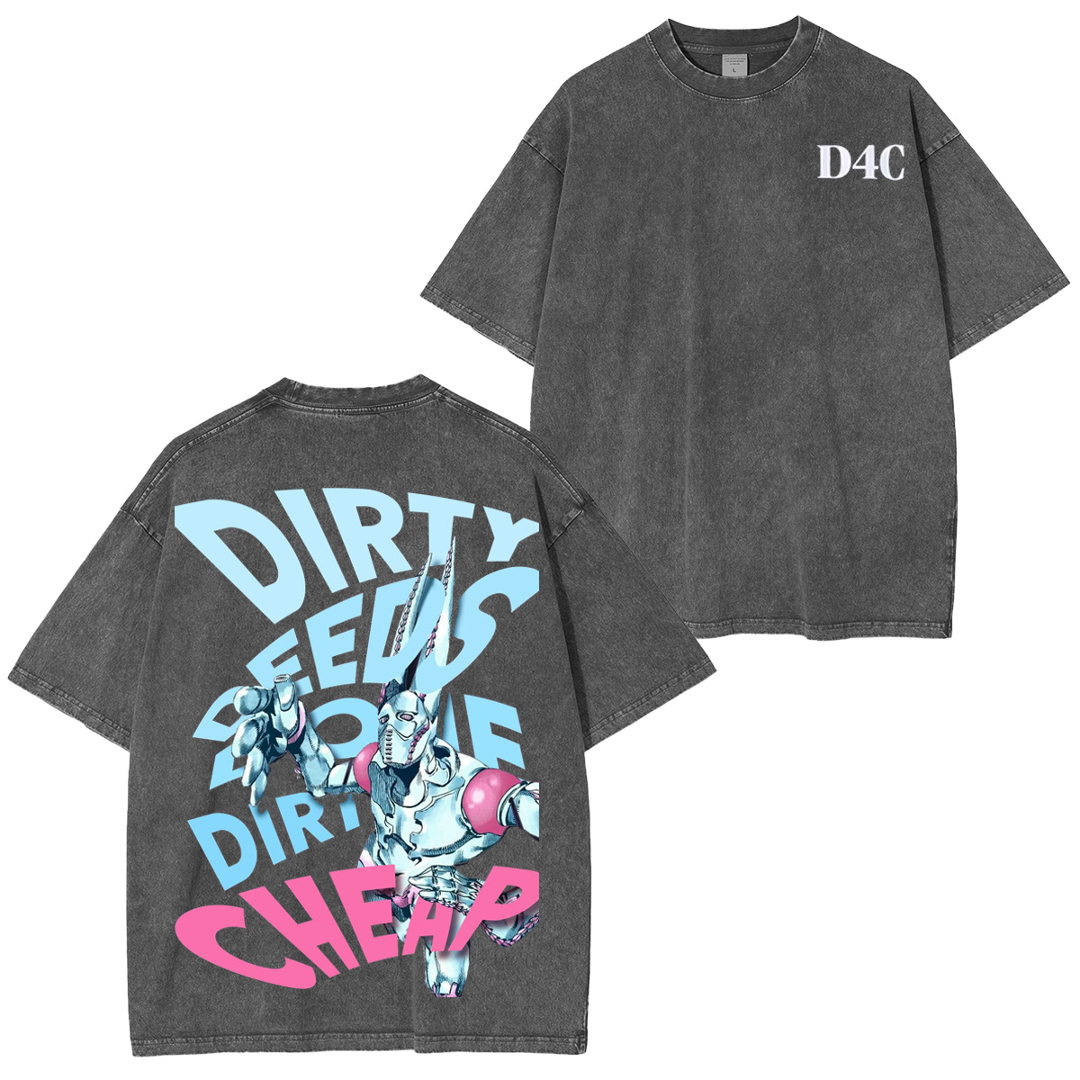 D4C JoJo's Bizarre Adventure Washed T-shirt/Crewneck/Hoodie