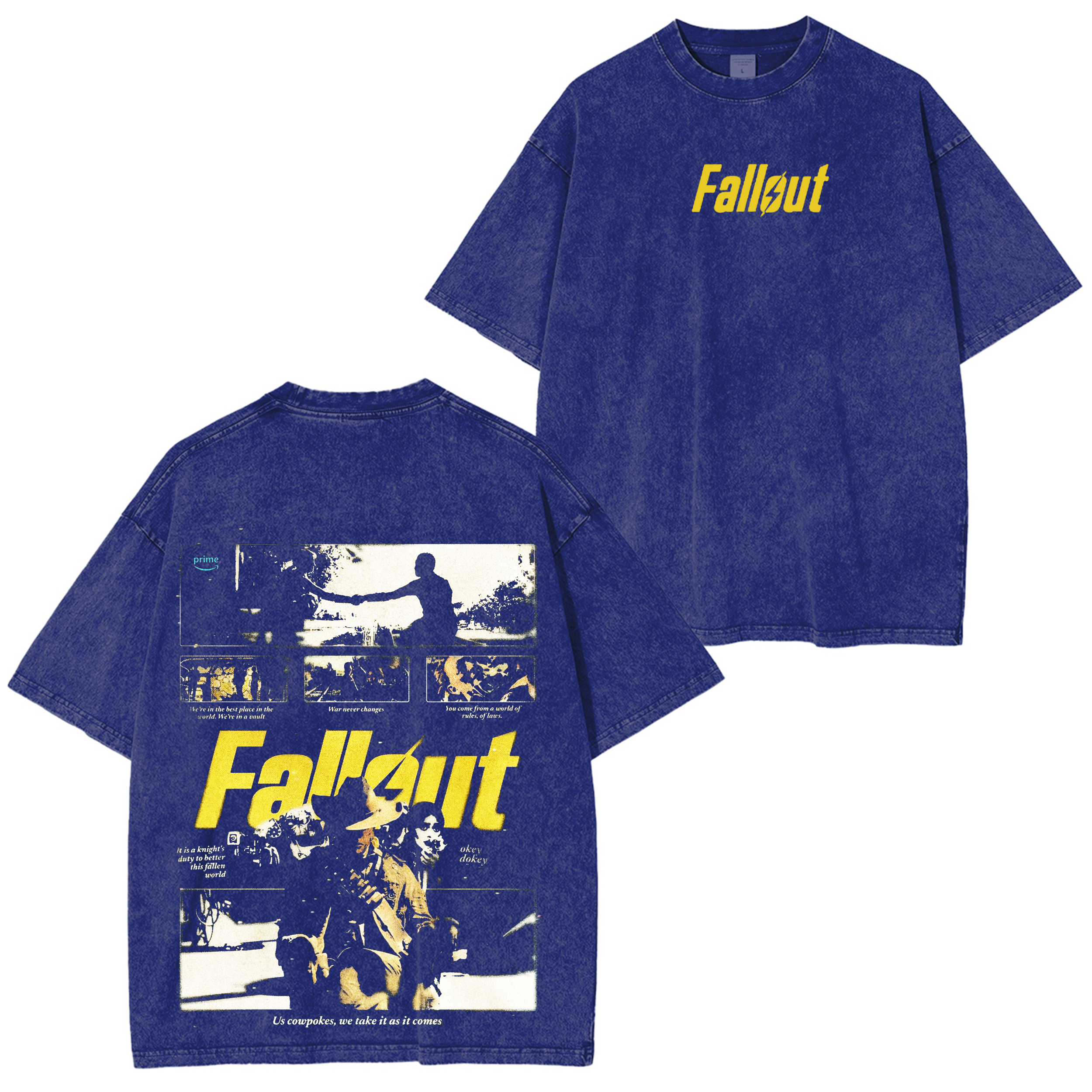 Fallout Into The Wasteland Vintage Unisex Washed T-Shirt