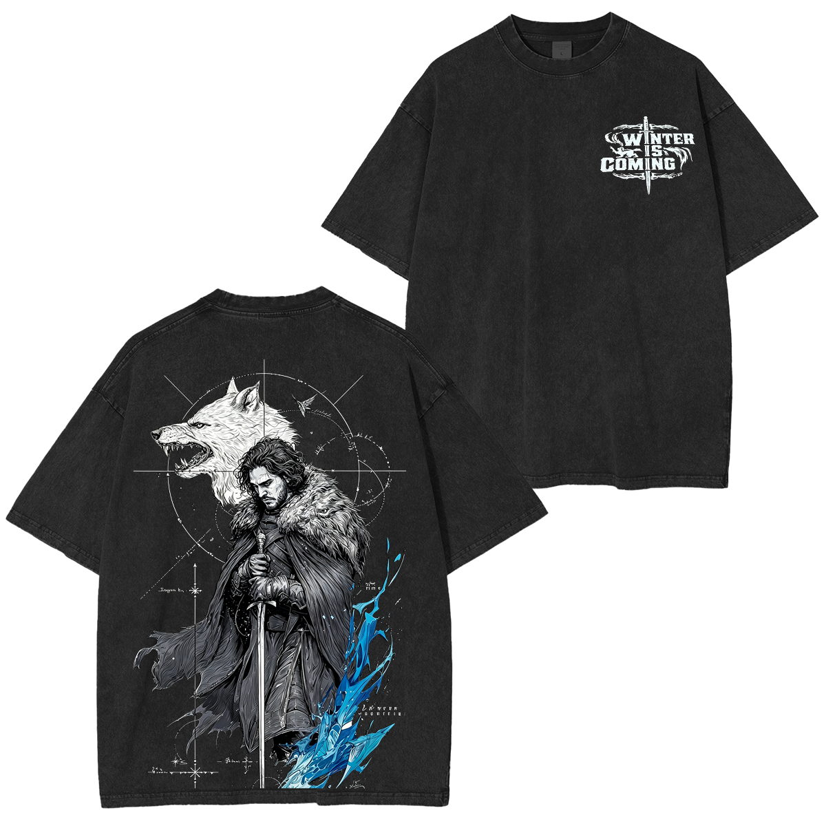 Jon Snow Game of Thrones Washed T-shirt/Crewneck/Hoodie