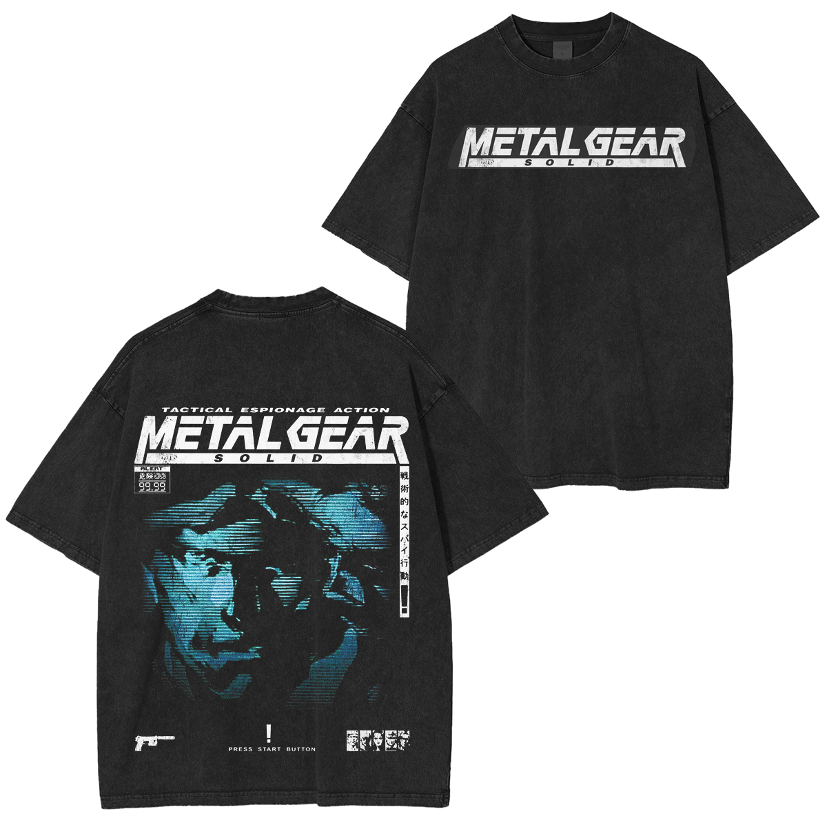 Retro Comfort Colors Start Game Metal Gear Solid Washed T-shirt/Crewneck/Hoodie