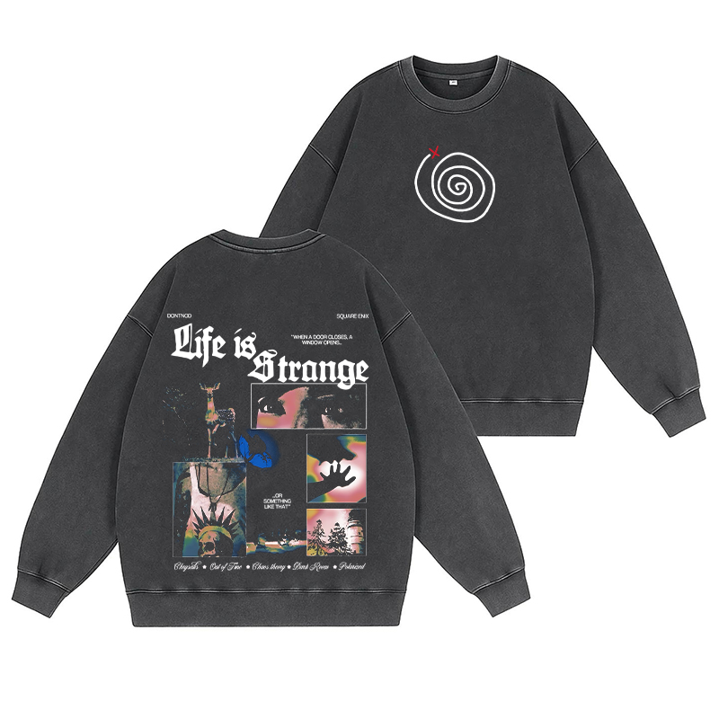 Life Is Strange Unisex Washed Crewneck Sweatshirt