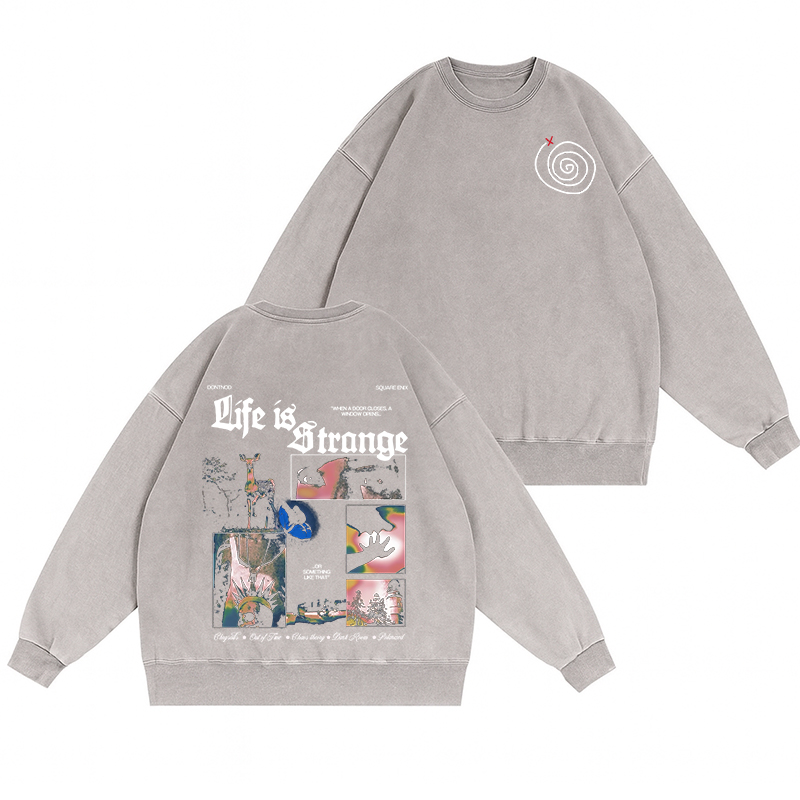 Life Is Strange Unisex Washed Crewneck Sweatshirt