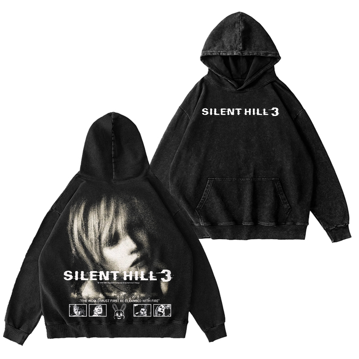 Silent Hill 3 Unisex Washed Hoodie