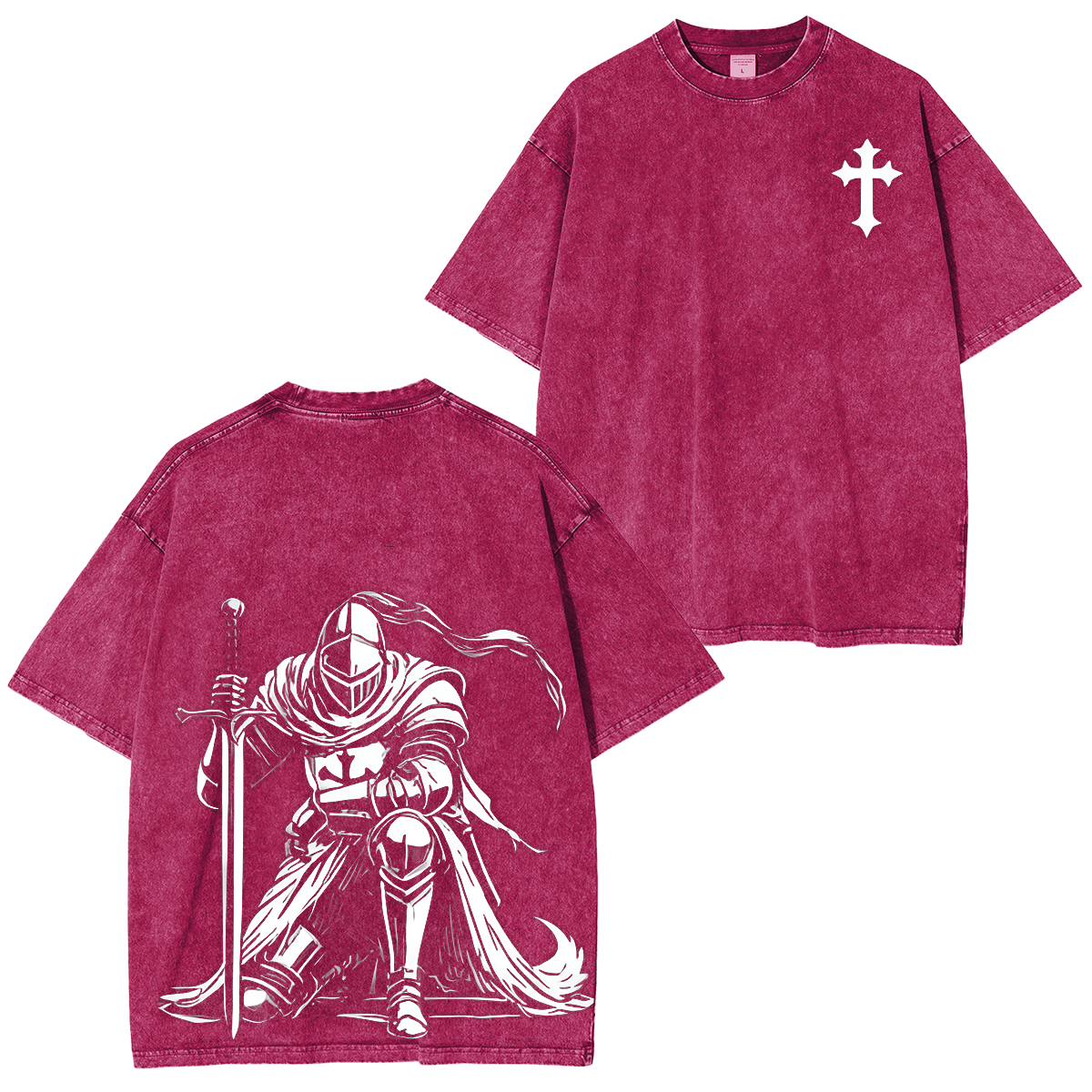 Crusader Knight Vintage Washed Unisex T-Shirt