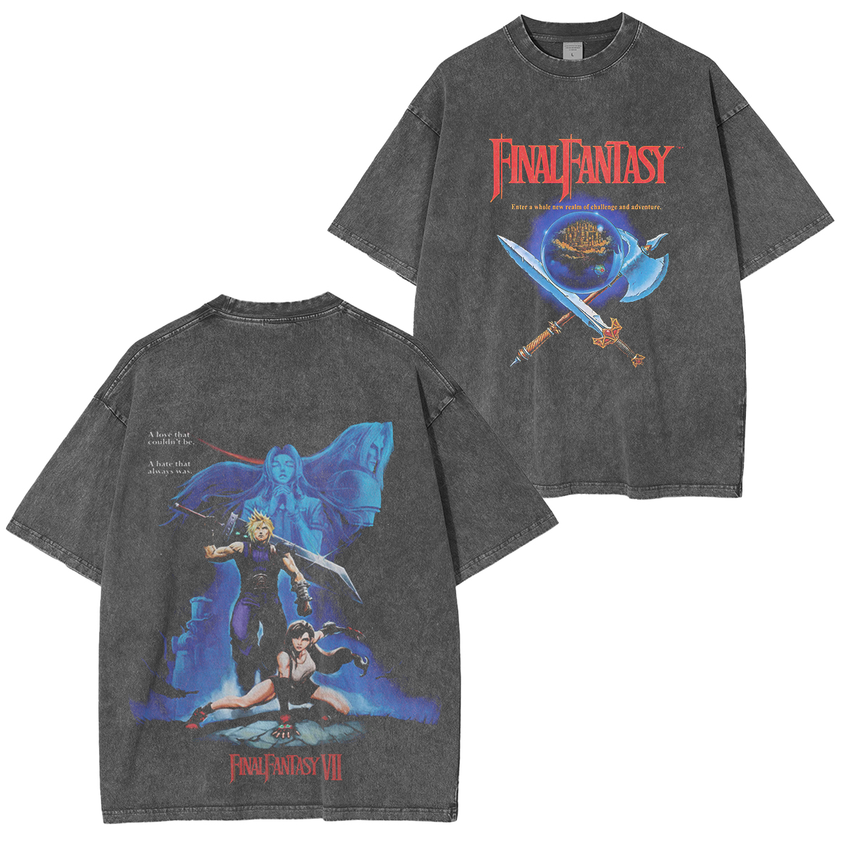 Final Fantasy VII Vintage Washed T-shirt/Crewneck/Hoodie