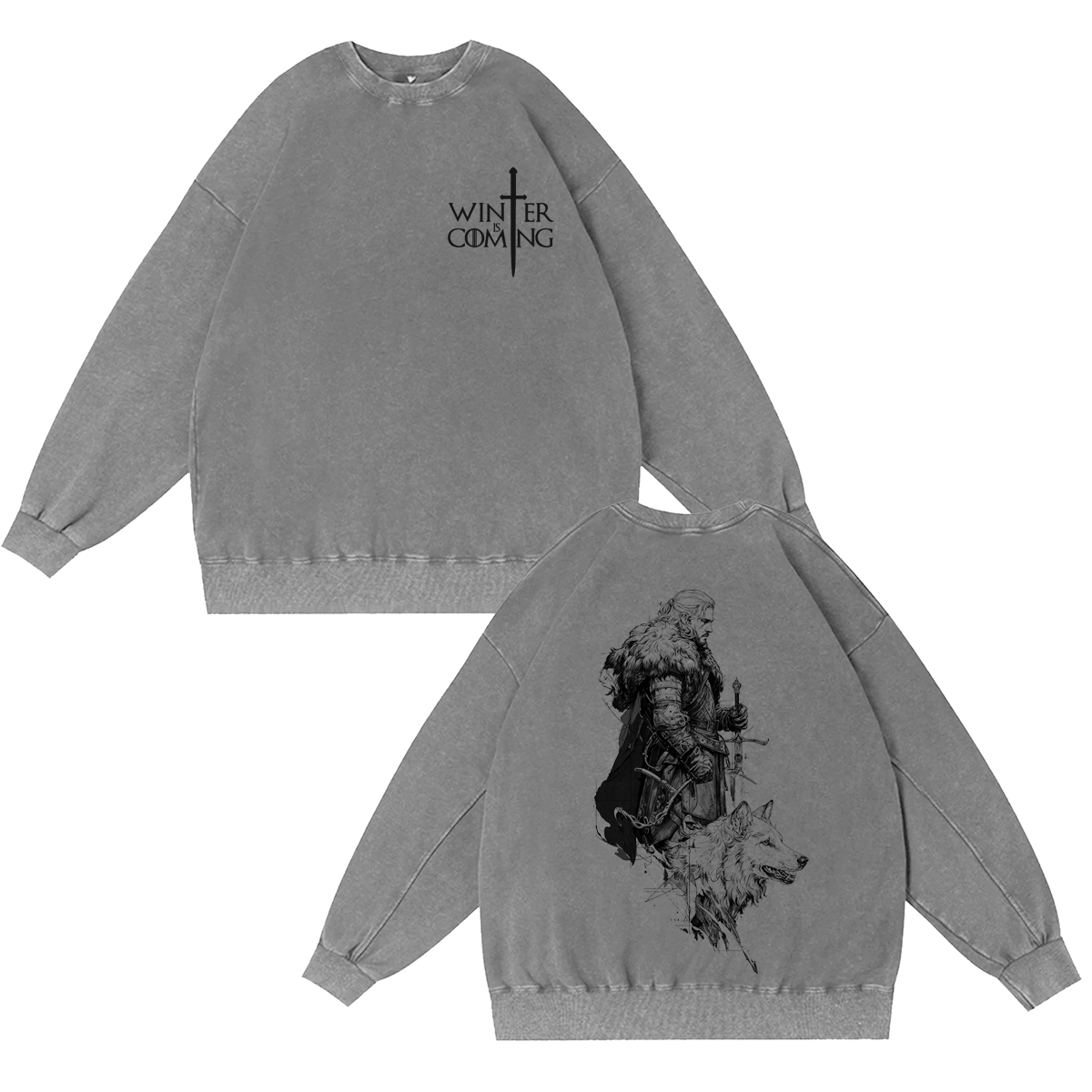 Game of Thrones Winter Is Coming Vintage Washed T-shirt/Crewneck/Hoodie