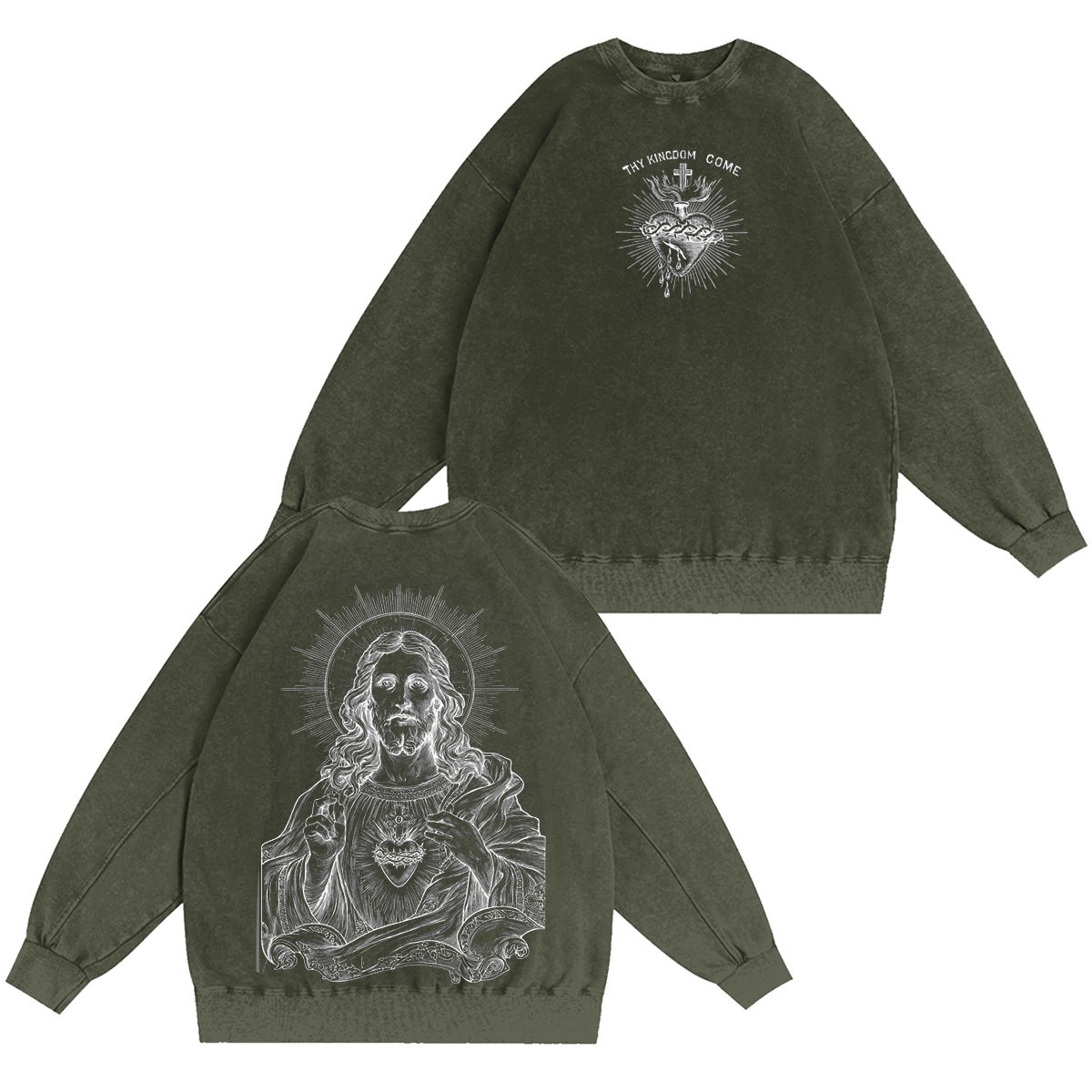 Sacred Heart of Jesus Vintage Washed T-shirt/Crewneck/Hoodie