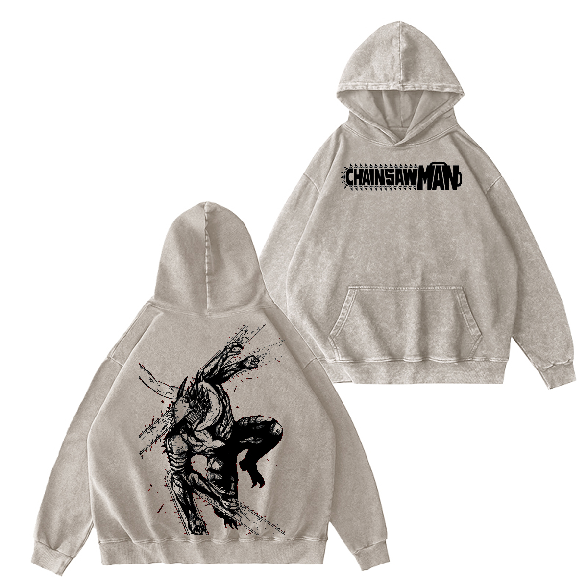 Chainsaw Man Vintage Washed T-shirt/Crewneck/Hoodie