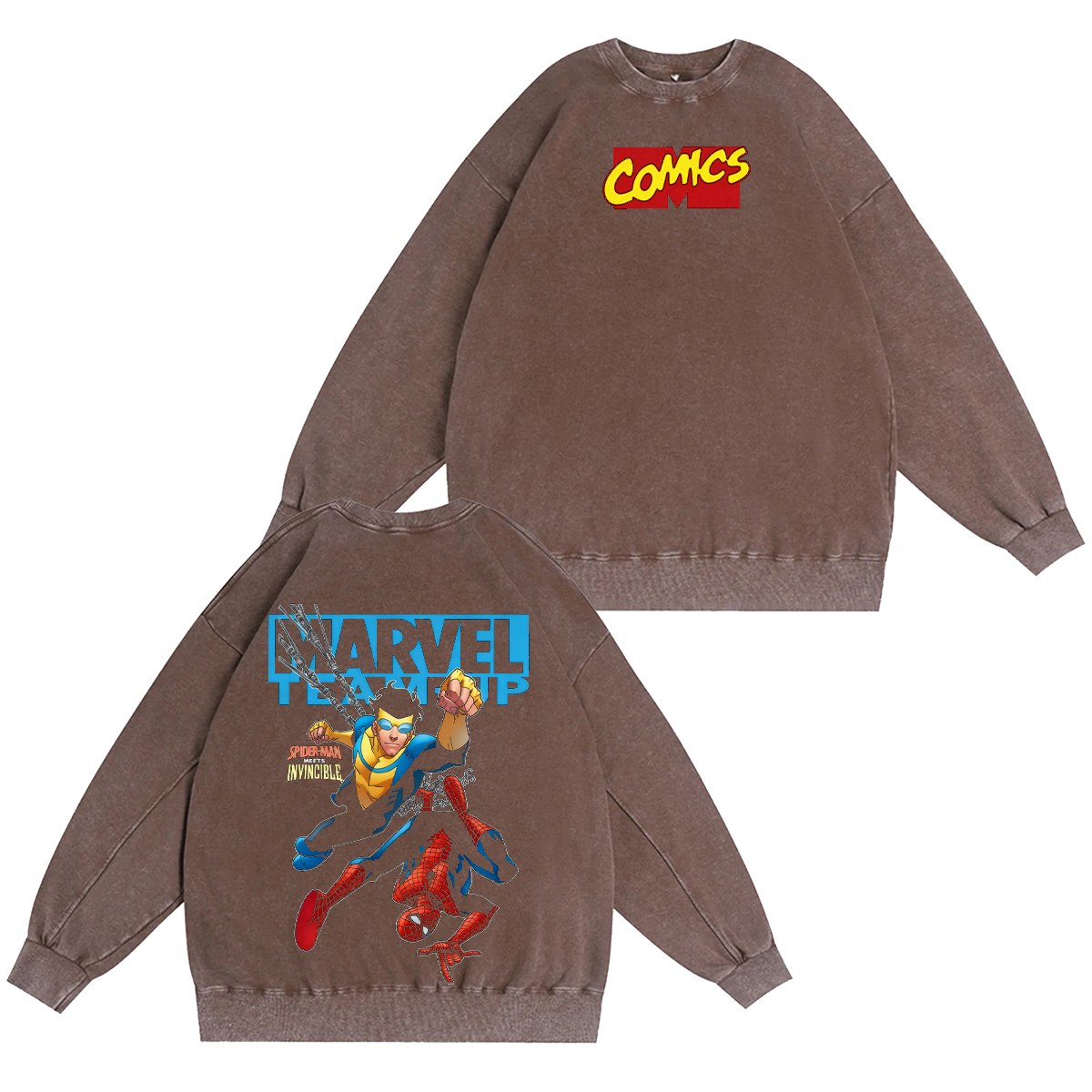 MARVEL TEAM UP Washed T-shirt/Crewneck/Hoodie