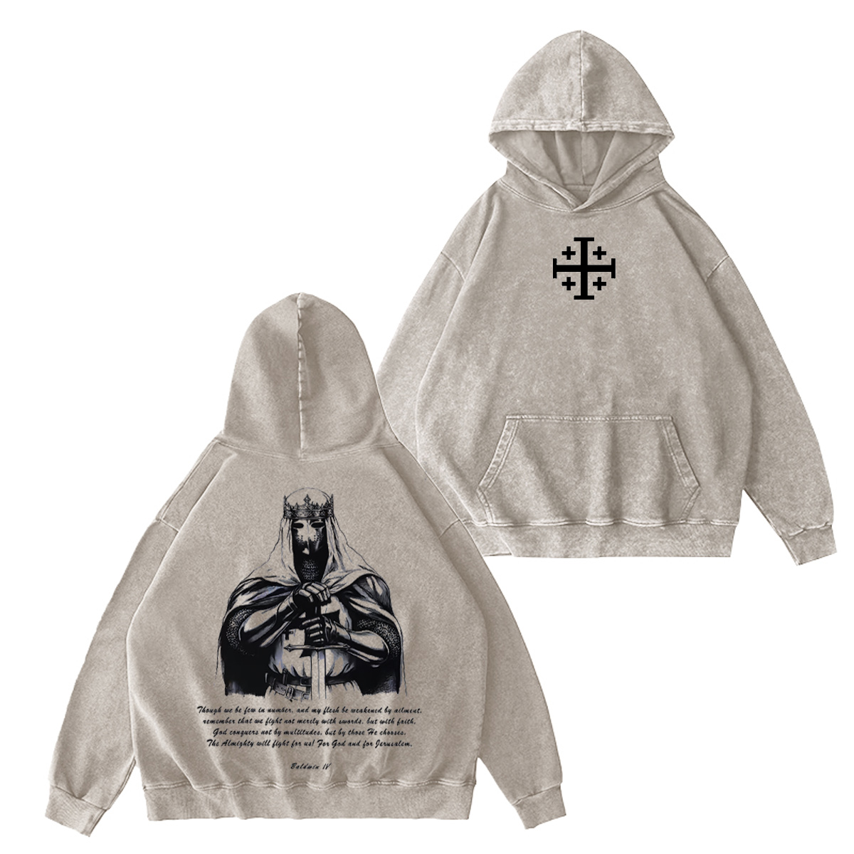 Crusader Knight Washed T-shirt/Crewneck/Hoodie