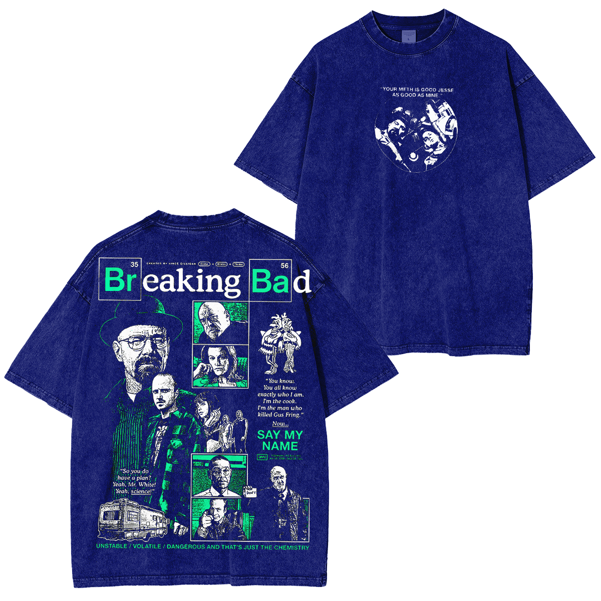 Heisenberg Breaking Bad Vintages Washed T-shirt/Crewneck/Hoodie