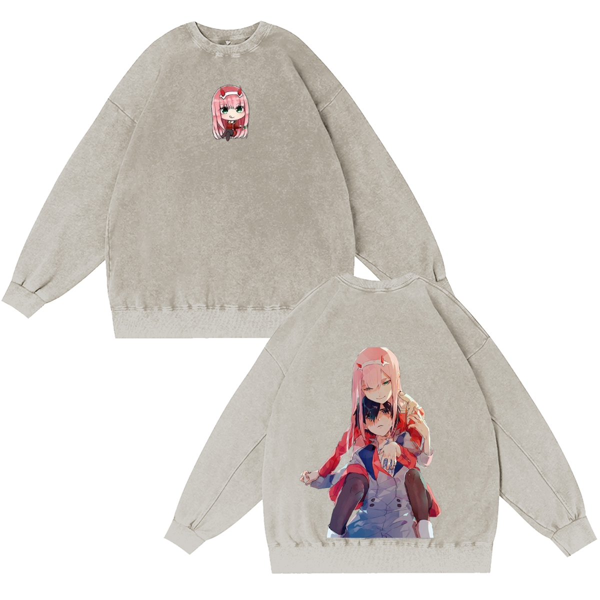 DARLING in the FRANXX Anime Vintage Washed T-shirt/Crewneck/Hoodie