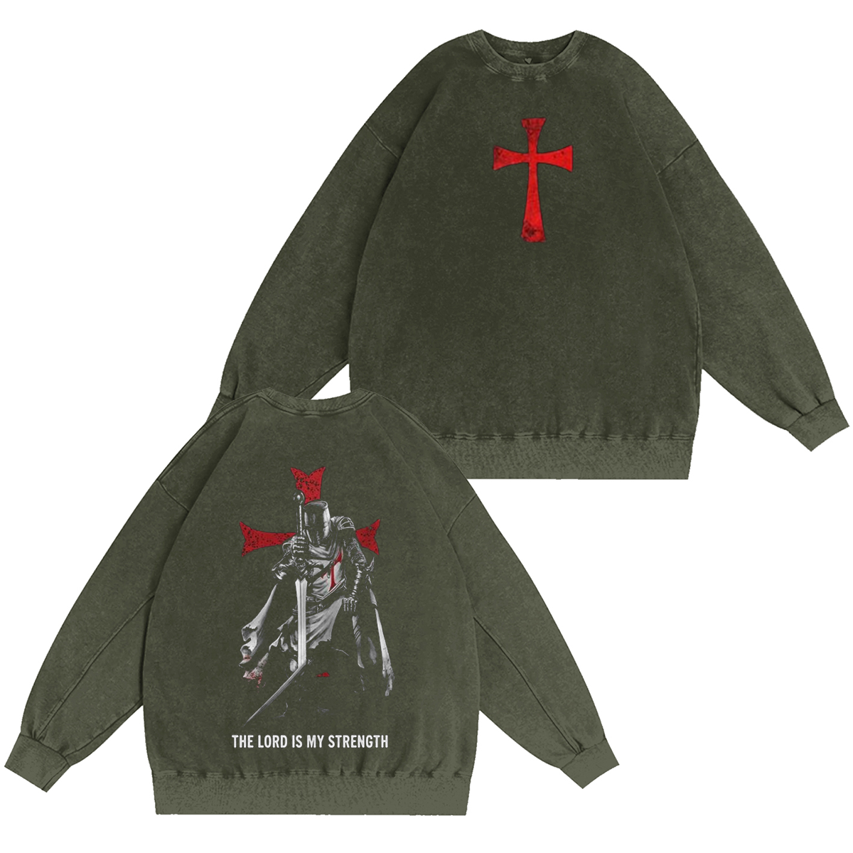Templar Knight Tees Deus Vault Knight Templar Cross Unisex Washed T-shirt/Crewneck/Hoodie