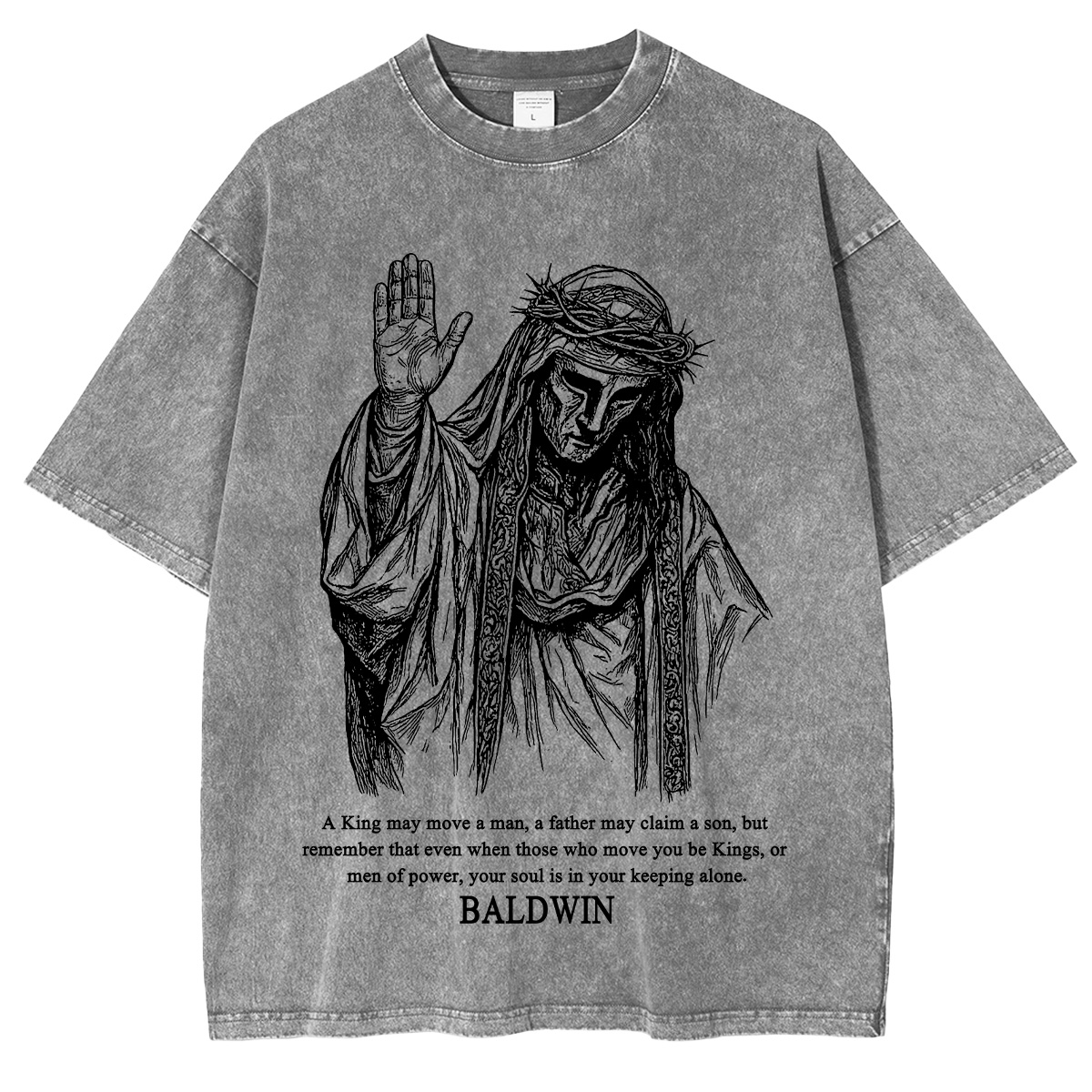 Baldwin IV never gave in to illness King of Jerusalem Washed Unisex T-Shirt