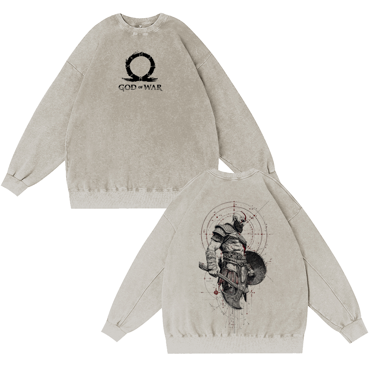 God of War Washed T-shirt/Crewneck/Hoodie