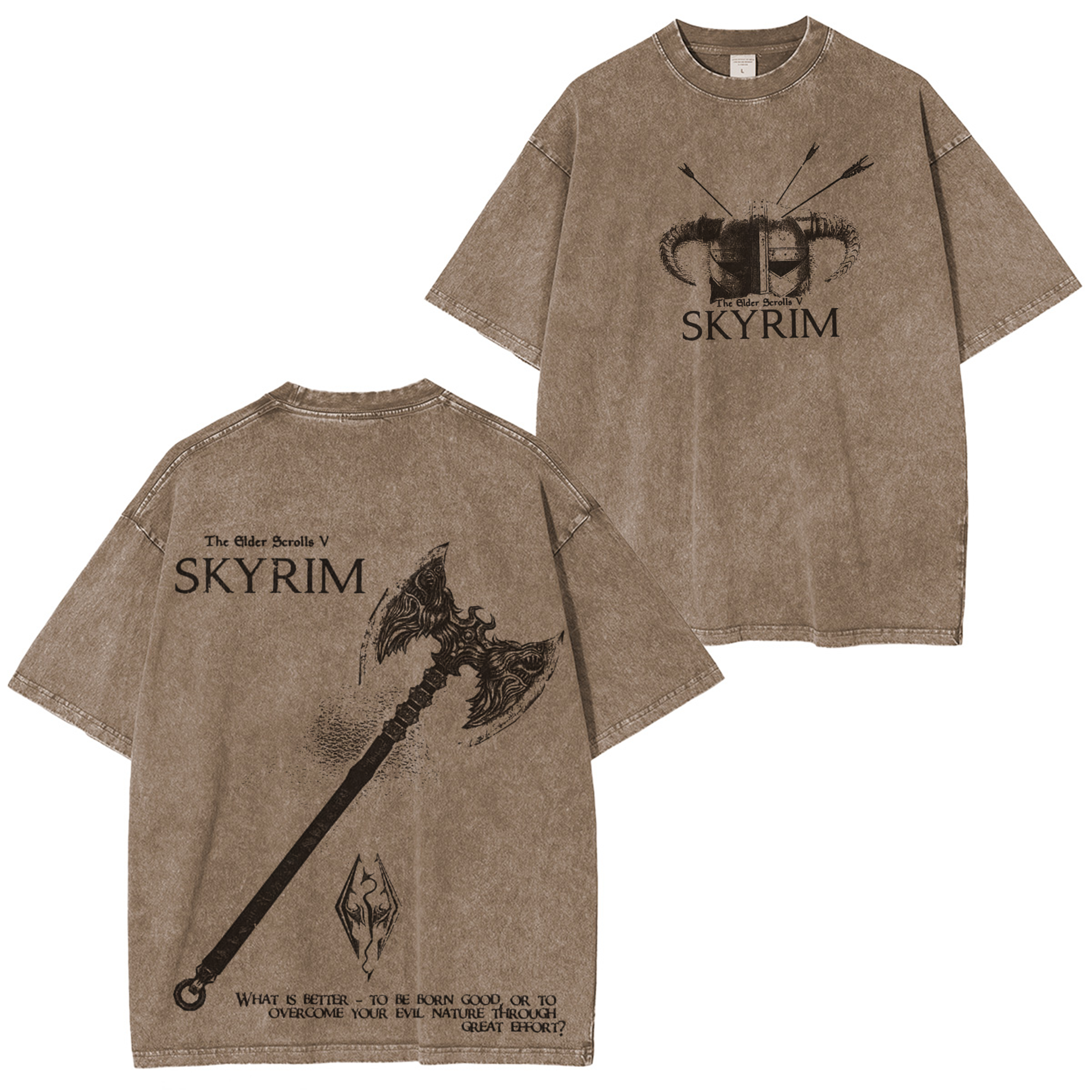 The Elder Scrolls V Vintage Unisex Washed T-Shirt