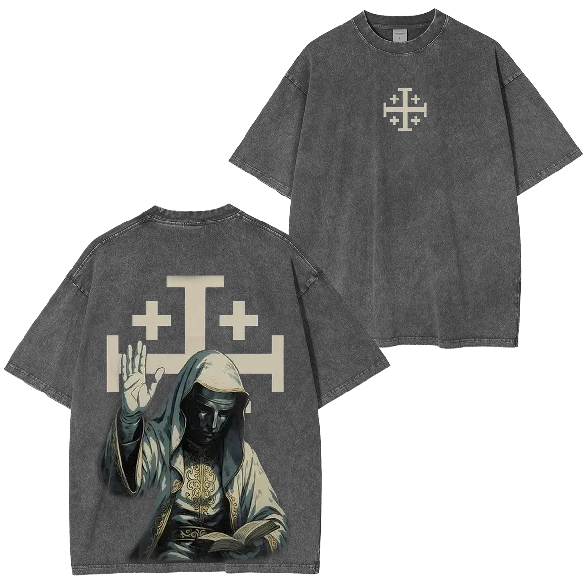 Baldwin IV Crusader King Oversized Unisex Washed T-shirt/Crewneck/Hoodie