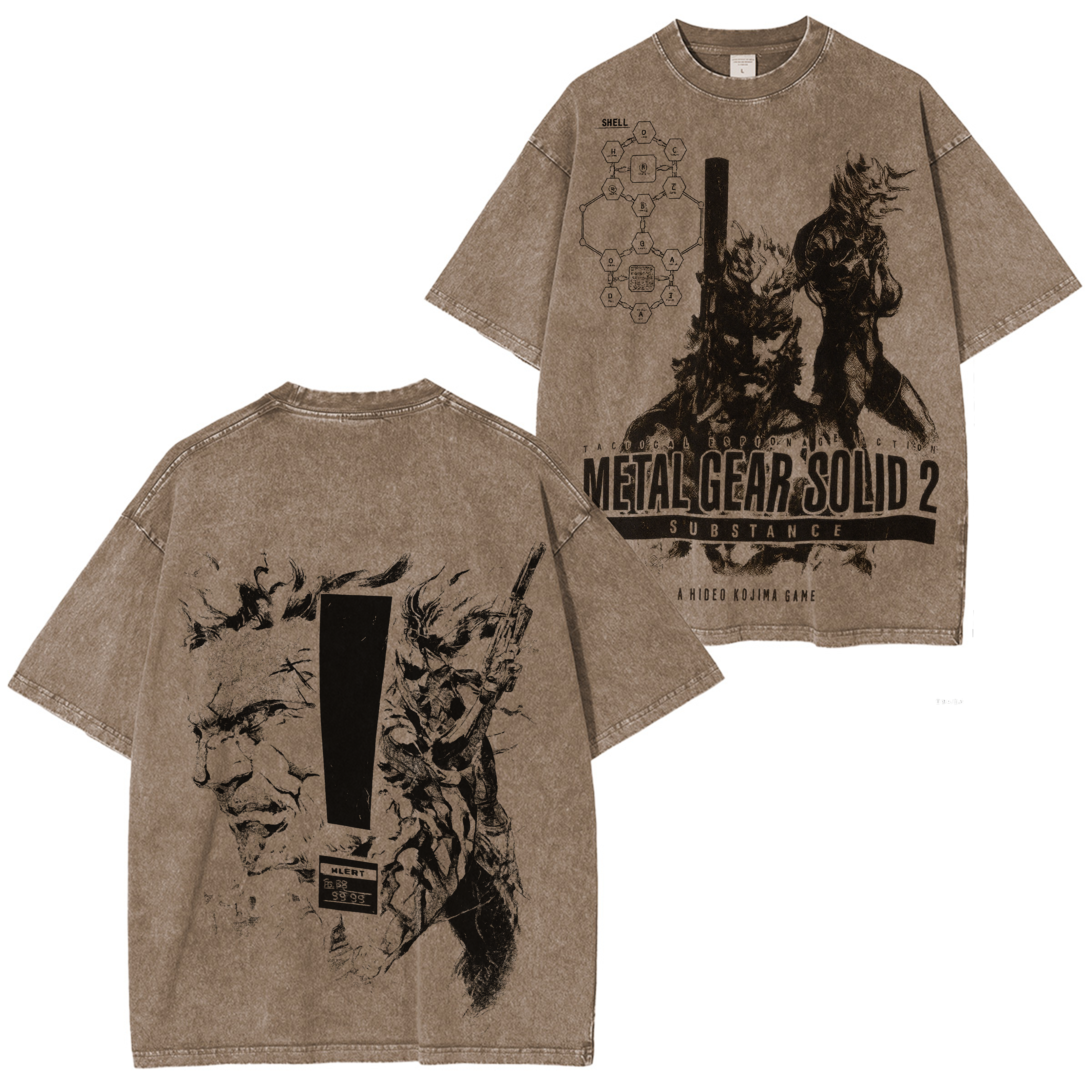 Metal Gear Solid 2 Vintage Unisex Washed T-Shirt