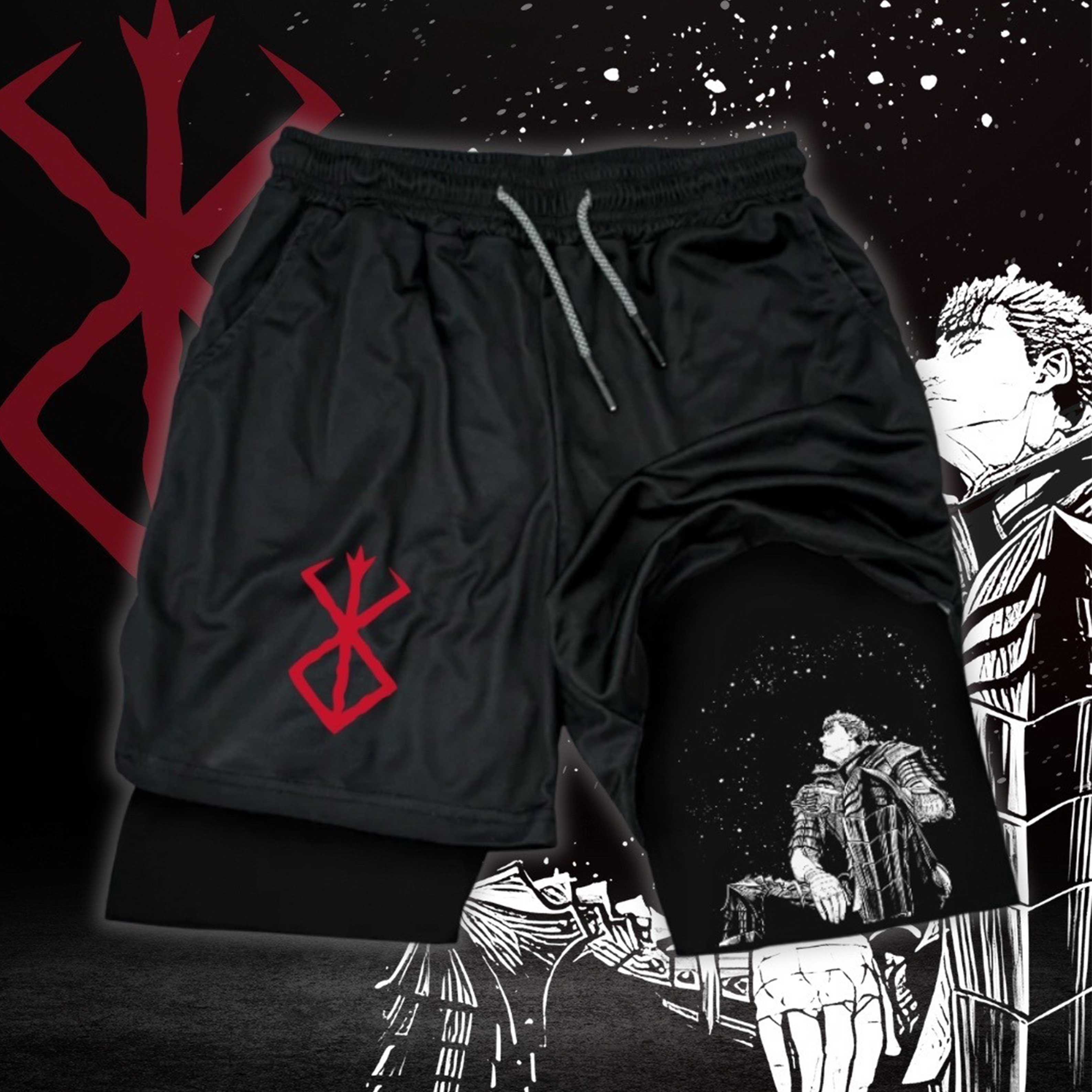 Berserk Anime Gym Shorts