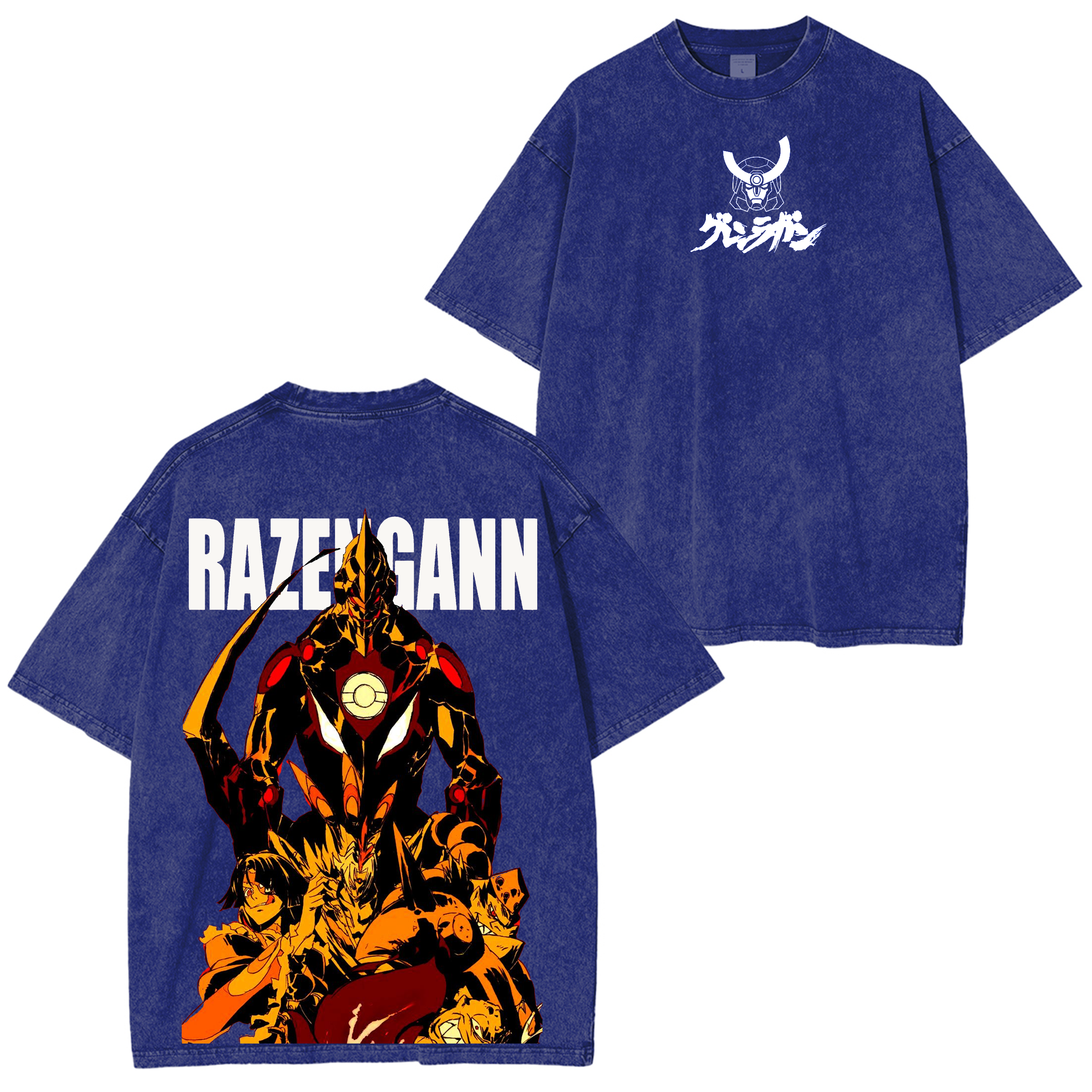 Tengen Toppa Gurren Lagann Vintage Unisex Washed T-Shirt